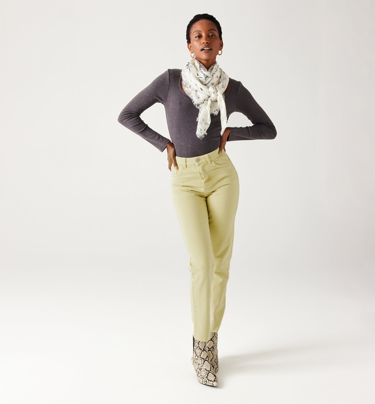 BASILE straight-leg jeans - Yellow