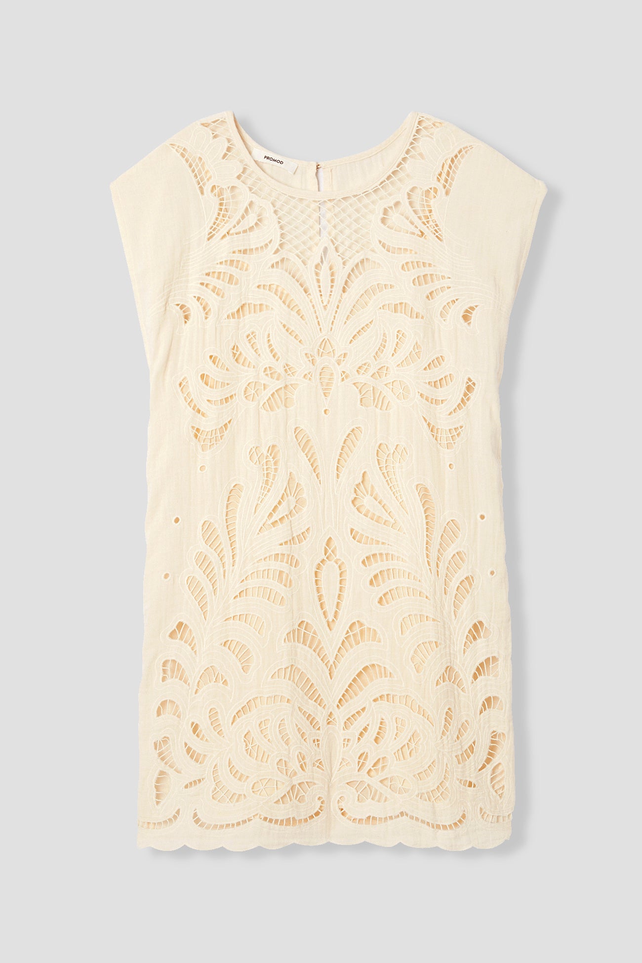 Short guipure dress - Beige