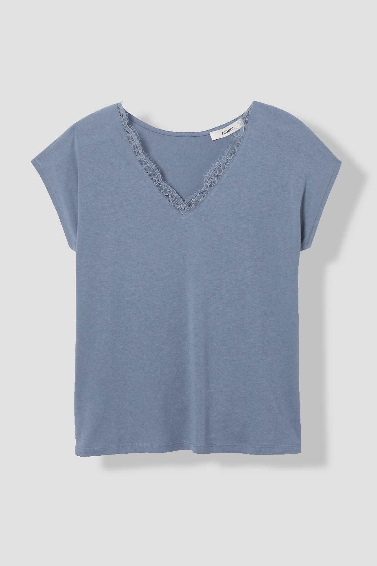 Lace detail t-shirt - Khaki