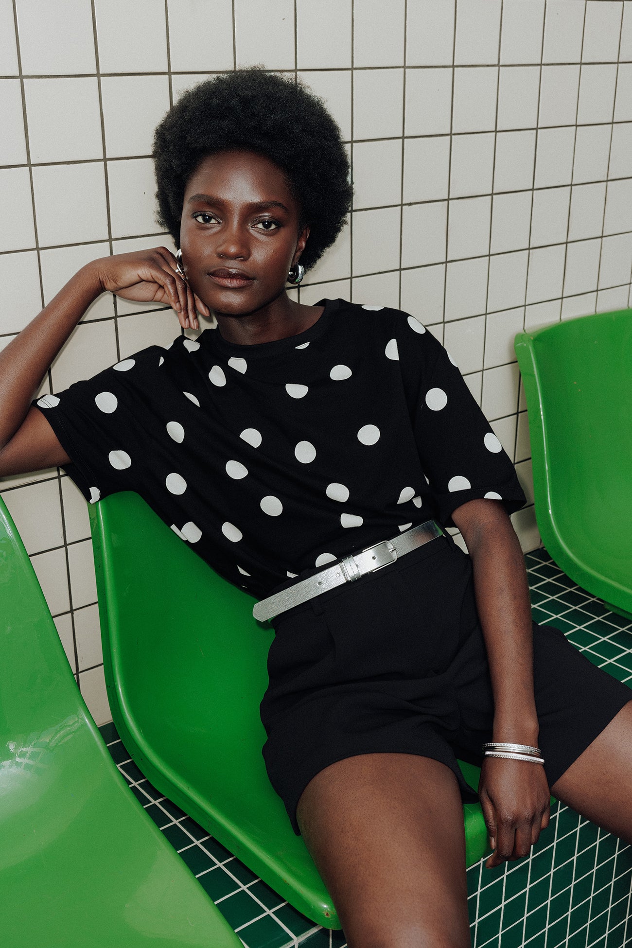 Dotted t-shirt - Black print