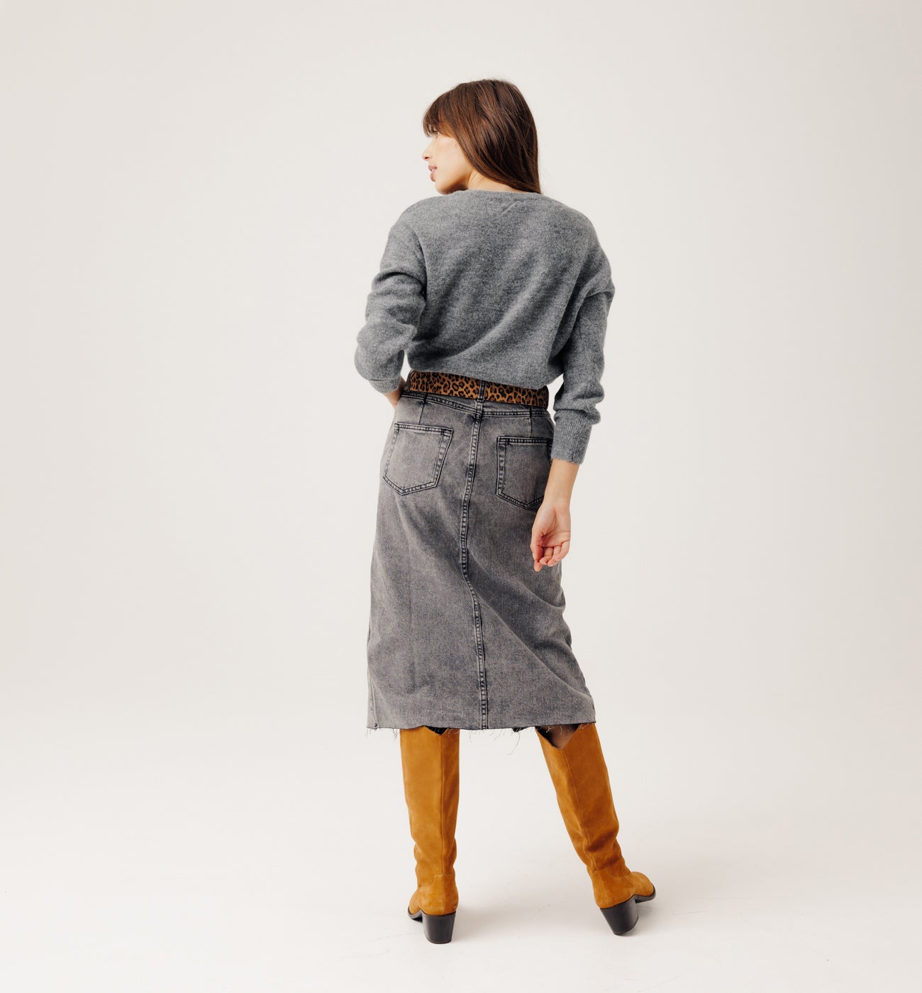 Button front jumper - Black stripes