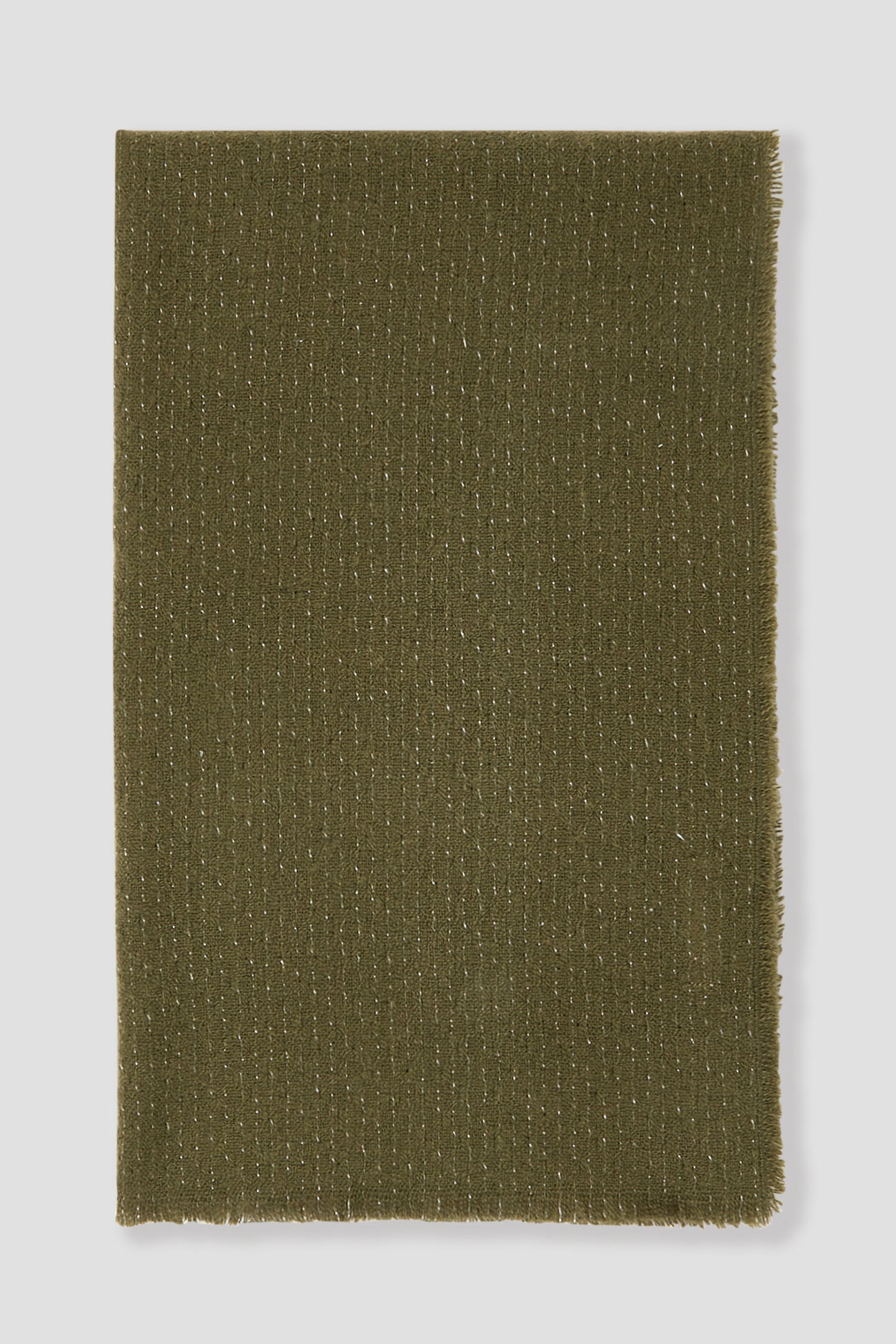 Plain glitzy scarf - Olive green