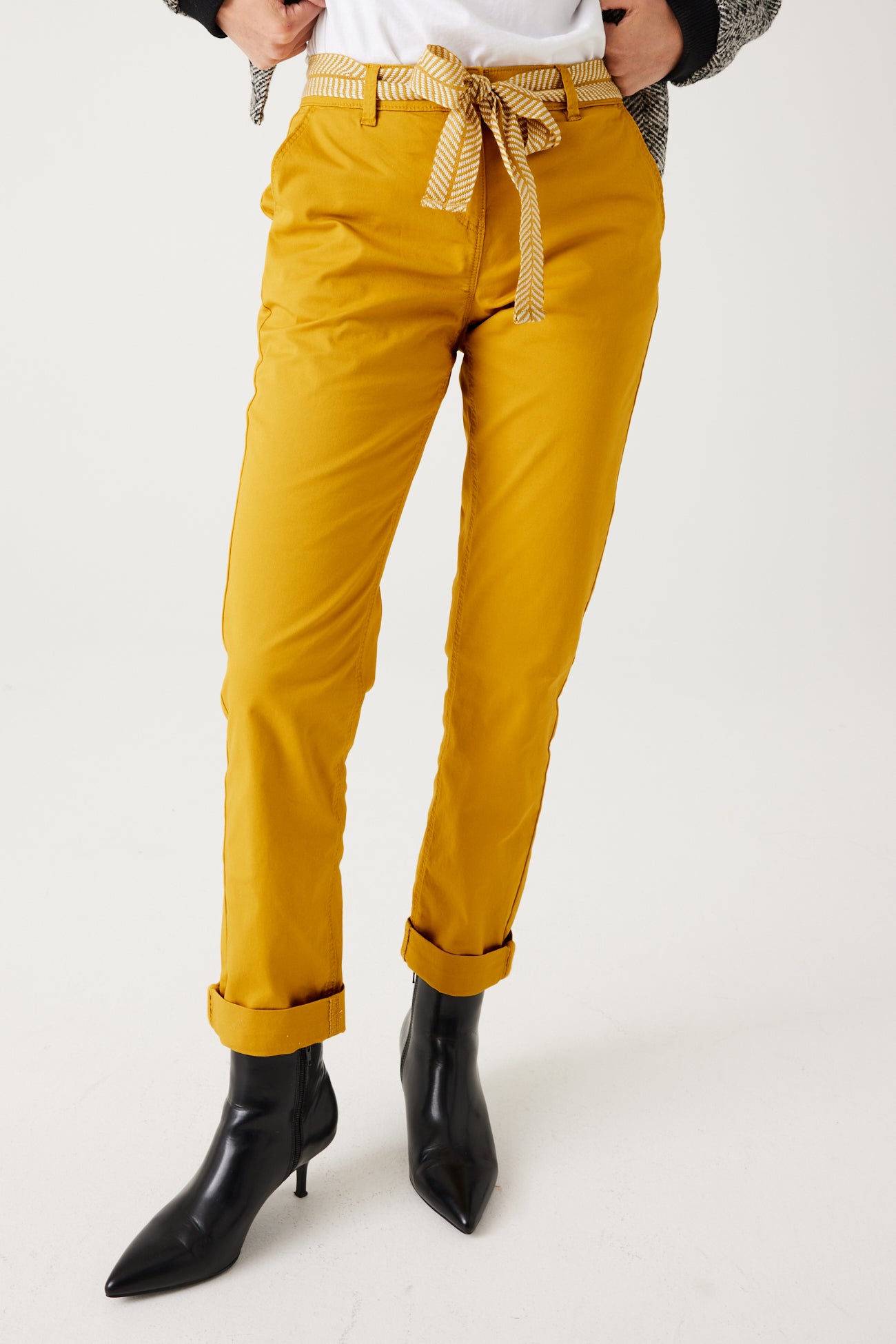 Belted chinos - Ochre