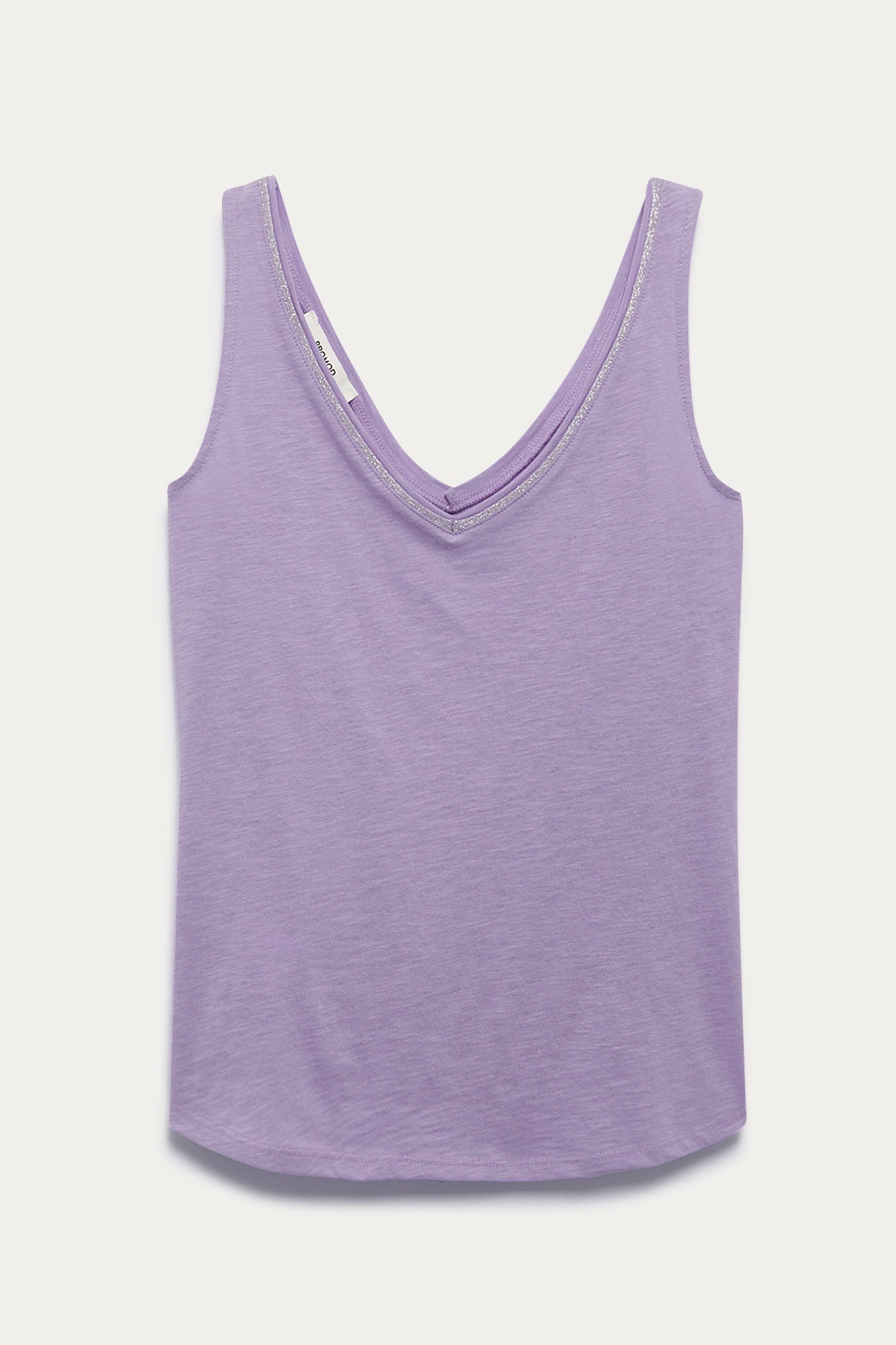 V-neckline strappy top - White