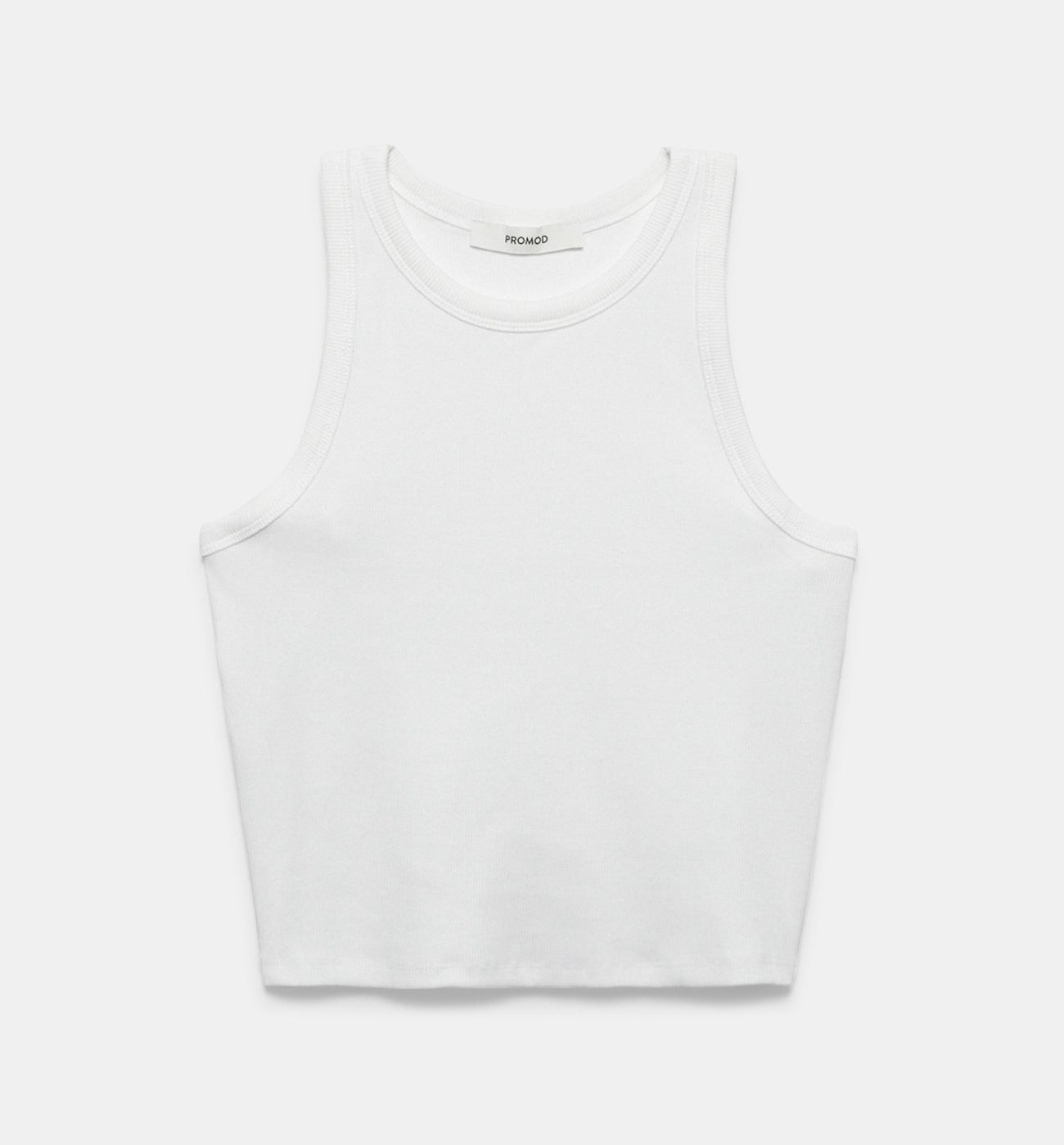 Ribbed crop top - White