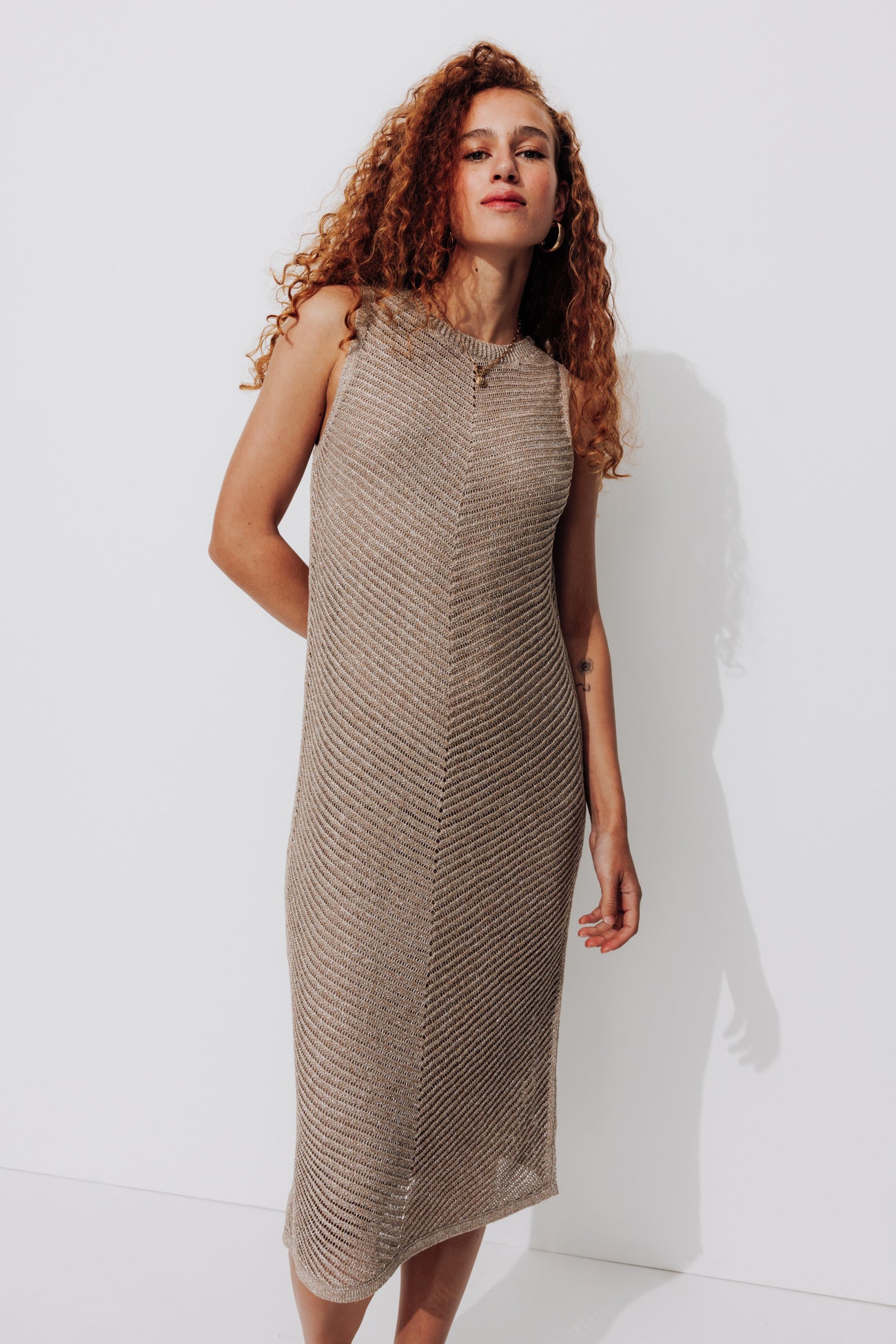 Glitzy knit dress - Mole
