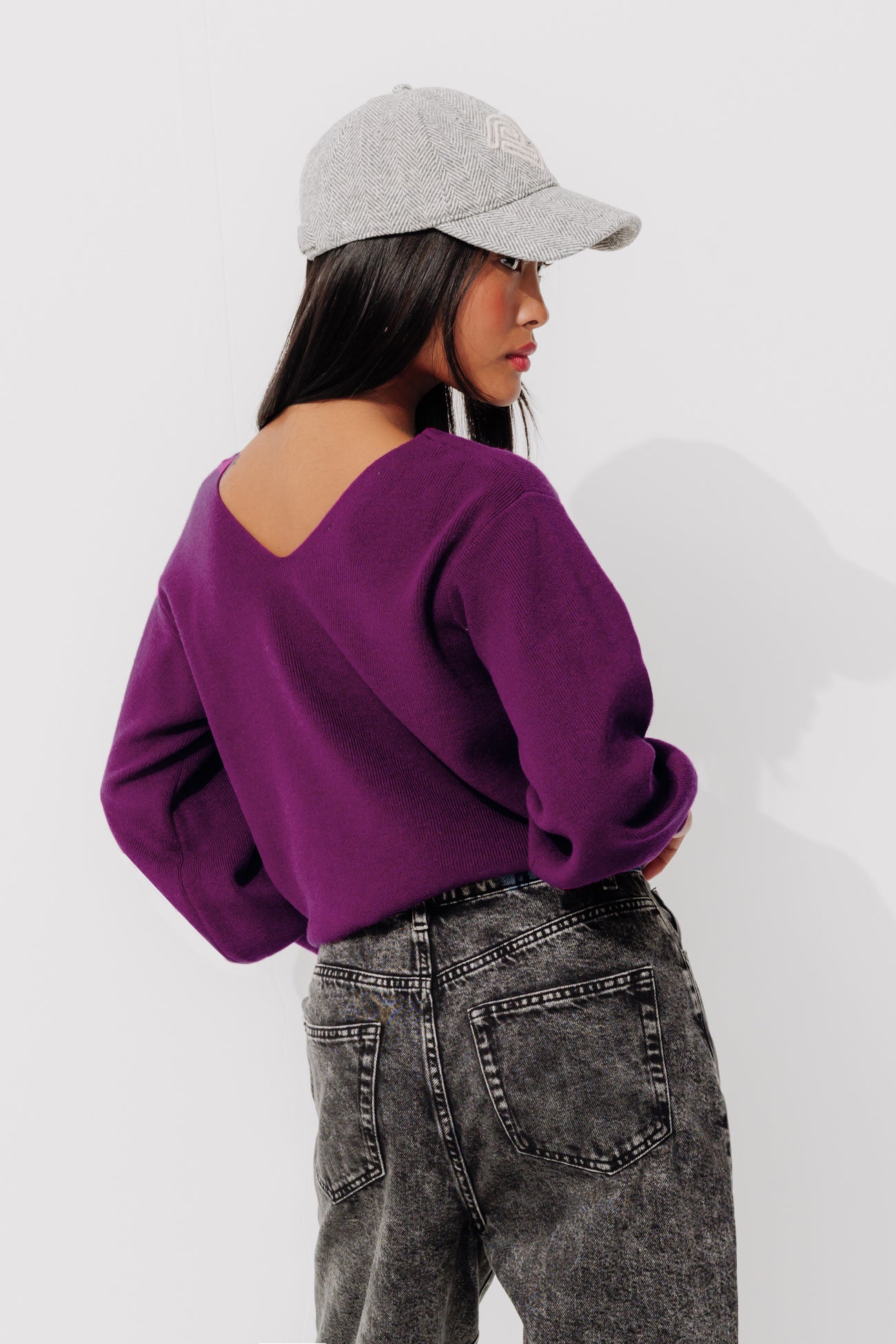 Recto/verso nautical cardigan - Violet