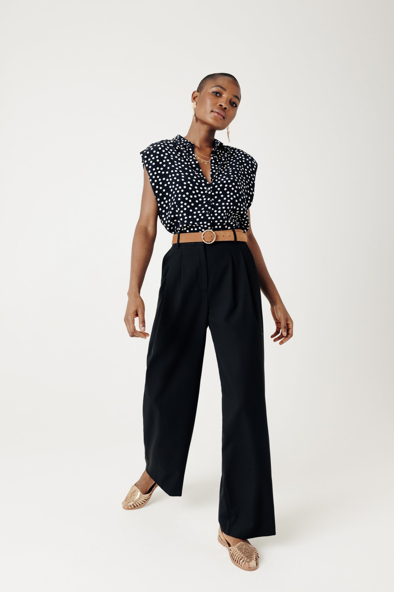BILLY wideleg trousers - Black