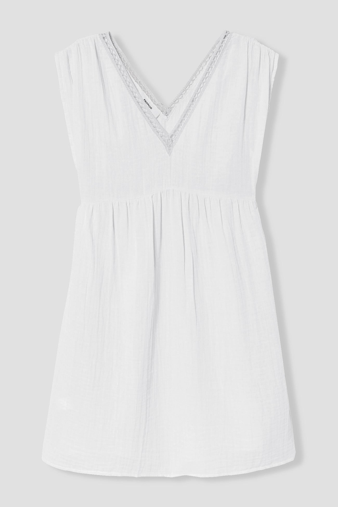 Cotton gauze dress - Ochre