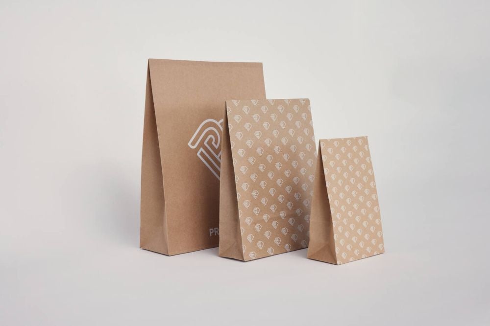 Brown paper gift bag - Beige