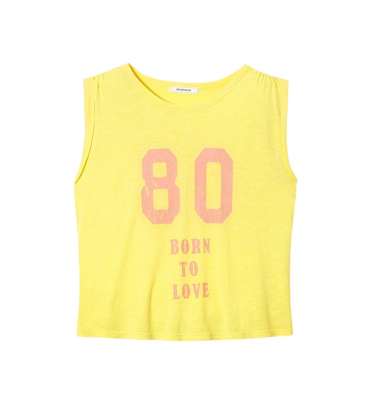 Sleeveless vest top - Ecru print