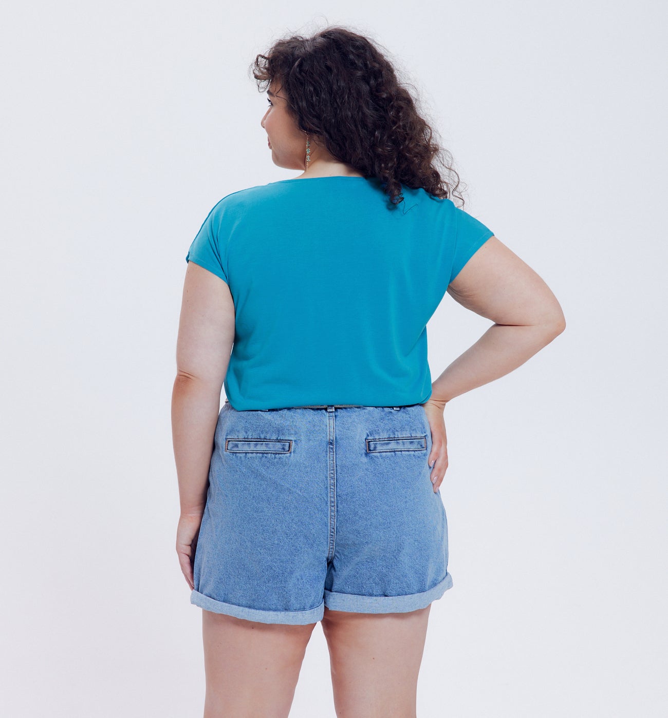 V-neck top with glitzy detail - Black