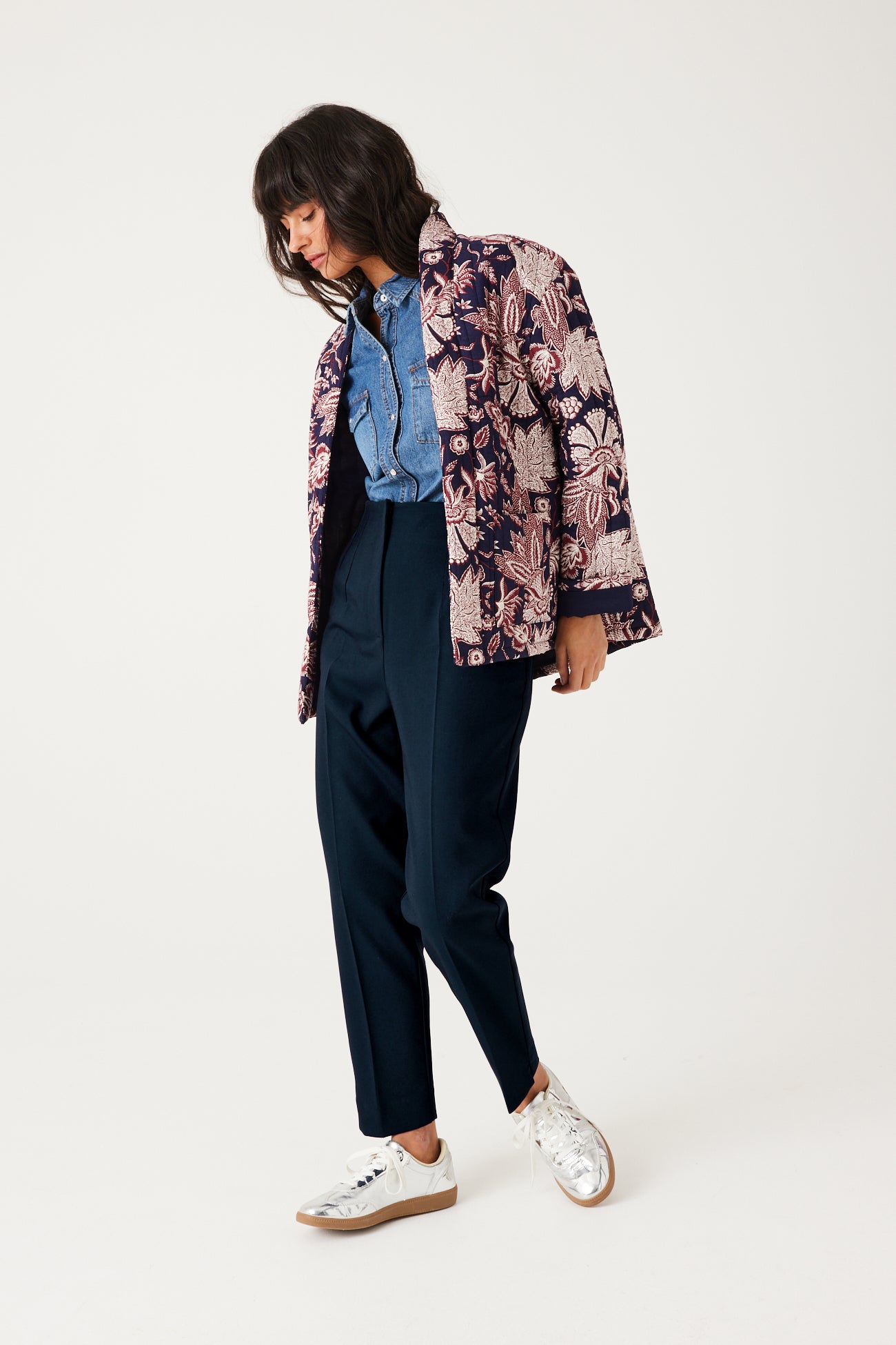 Short cigarette trousers - Beige