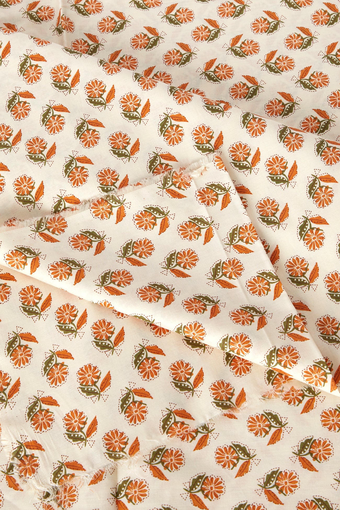 3m patterned cotton voile - Ochre print