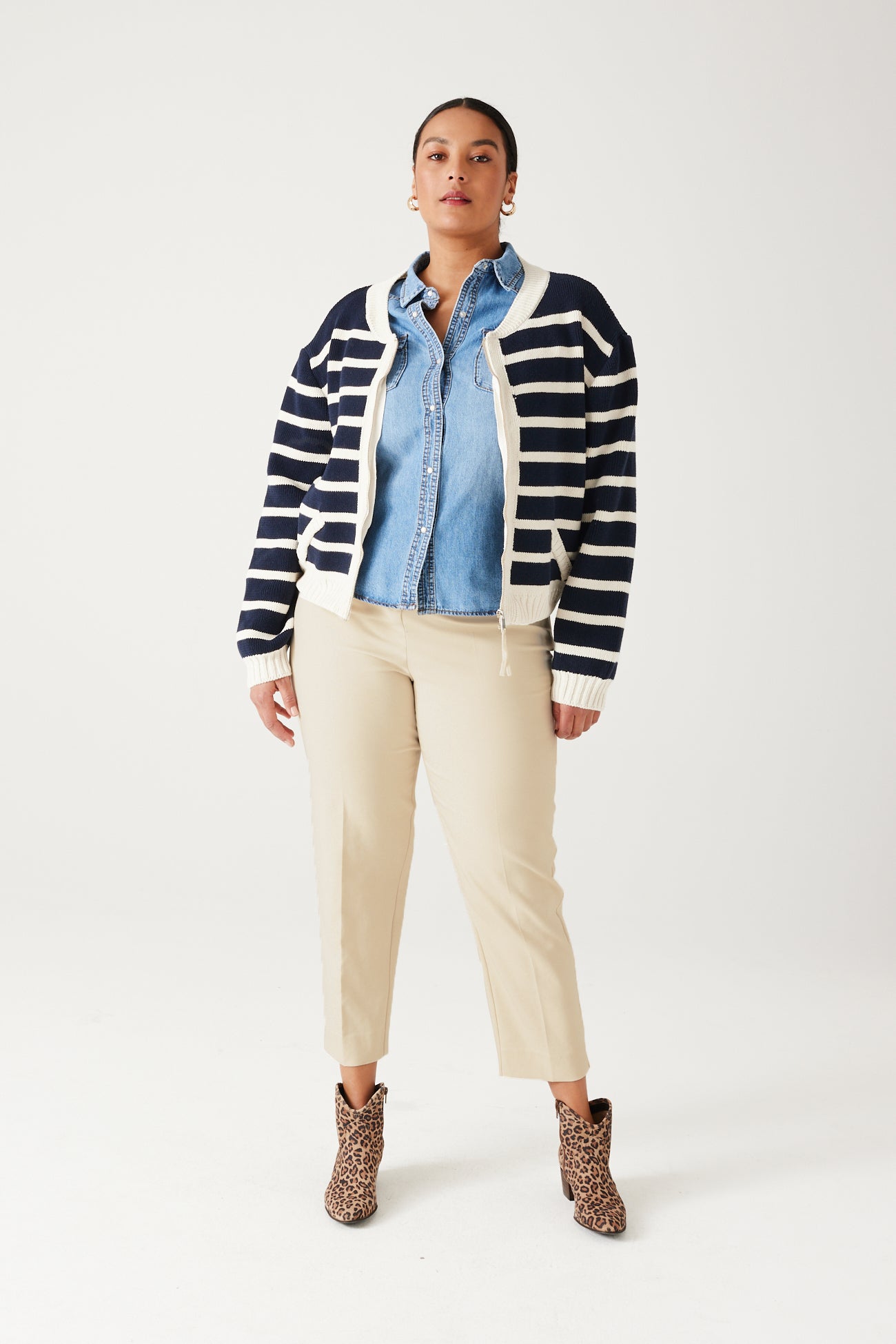 Short cigarette trousers - Beige