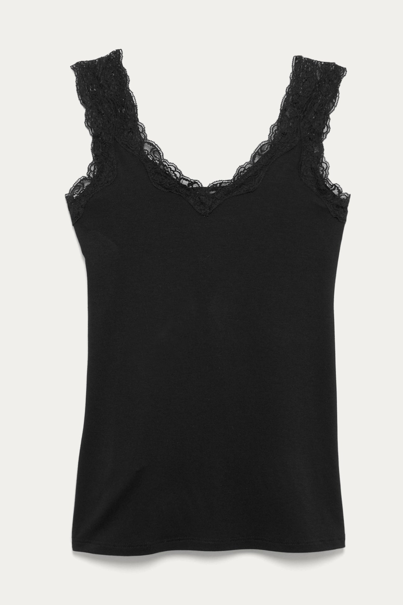 Lace strap top - Navy blue