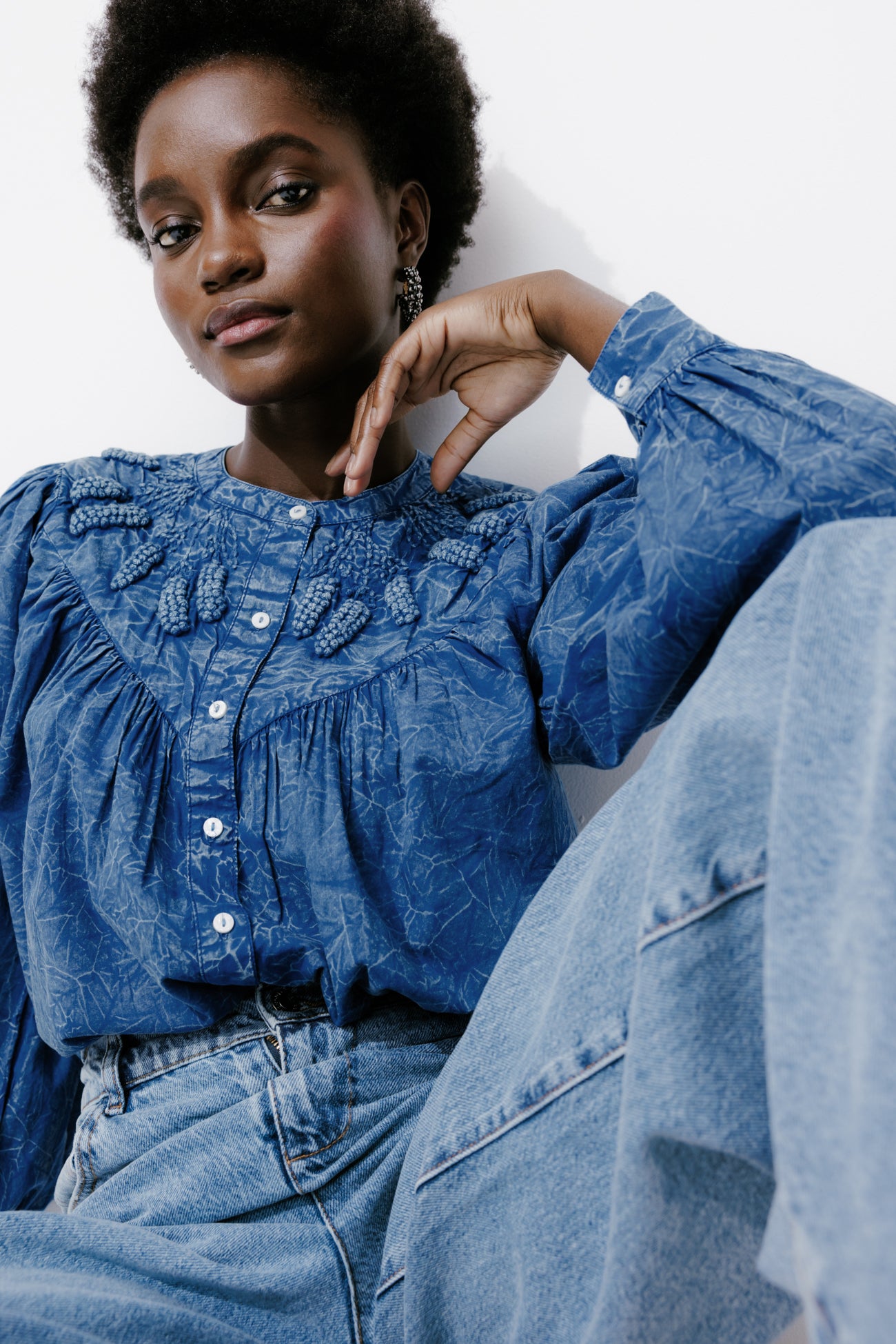 Cotton shirt - Medium denim