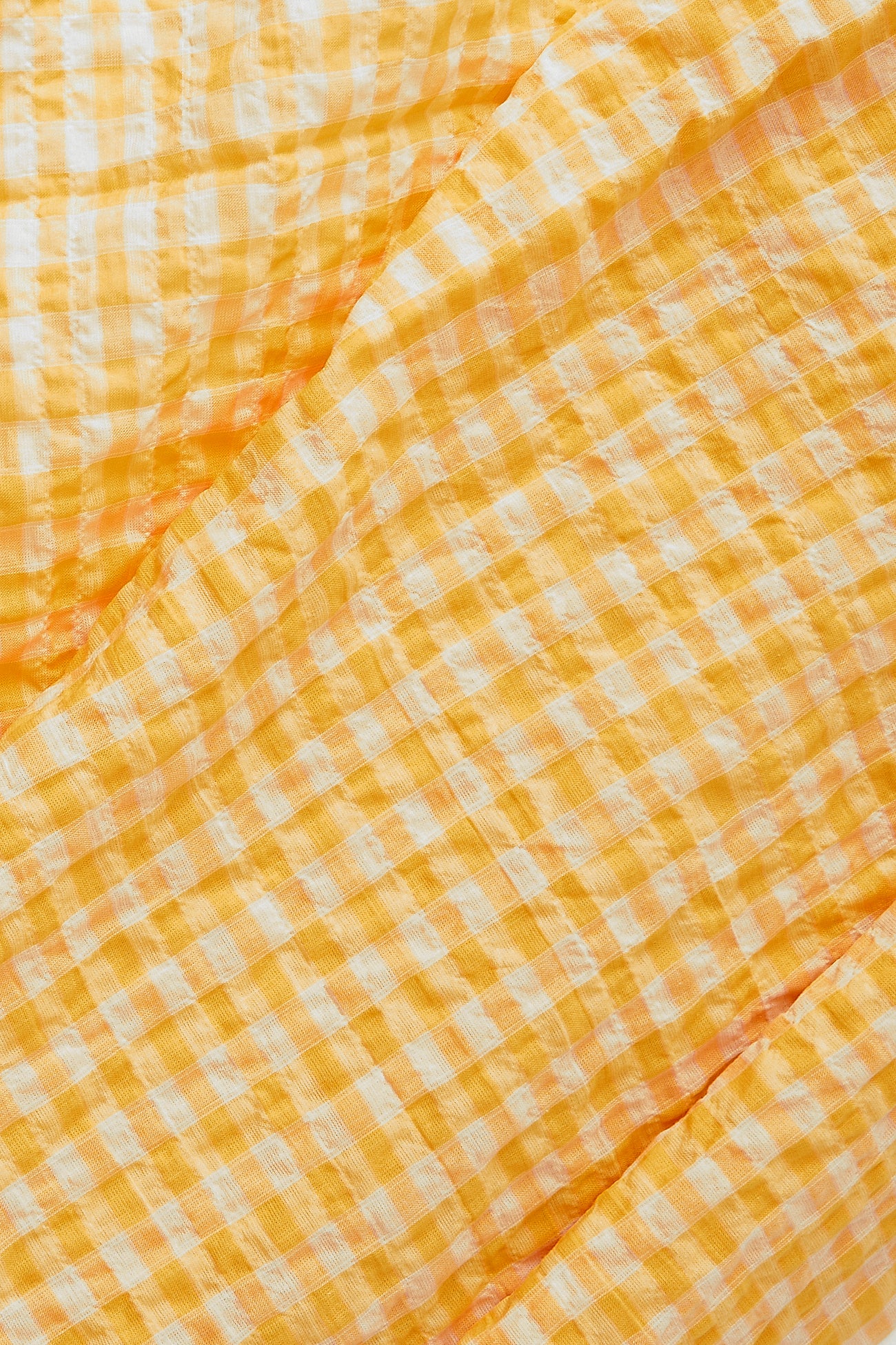3m cotton-polyester fabric cut - Yellow checks