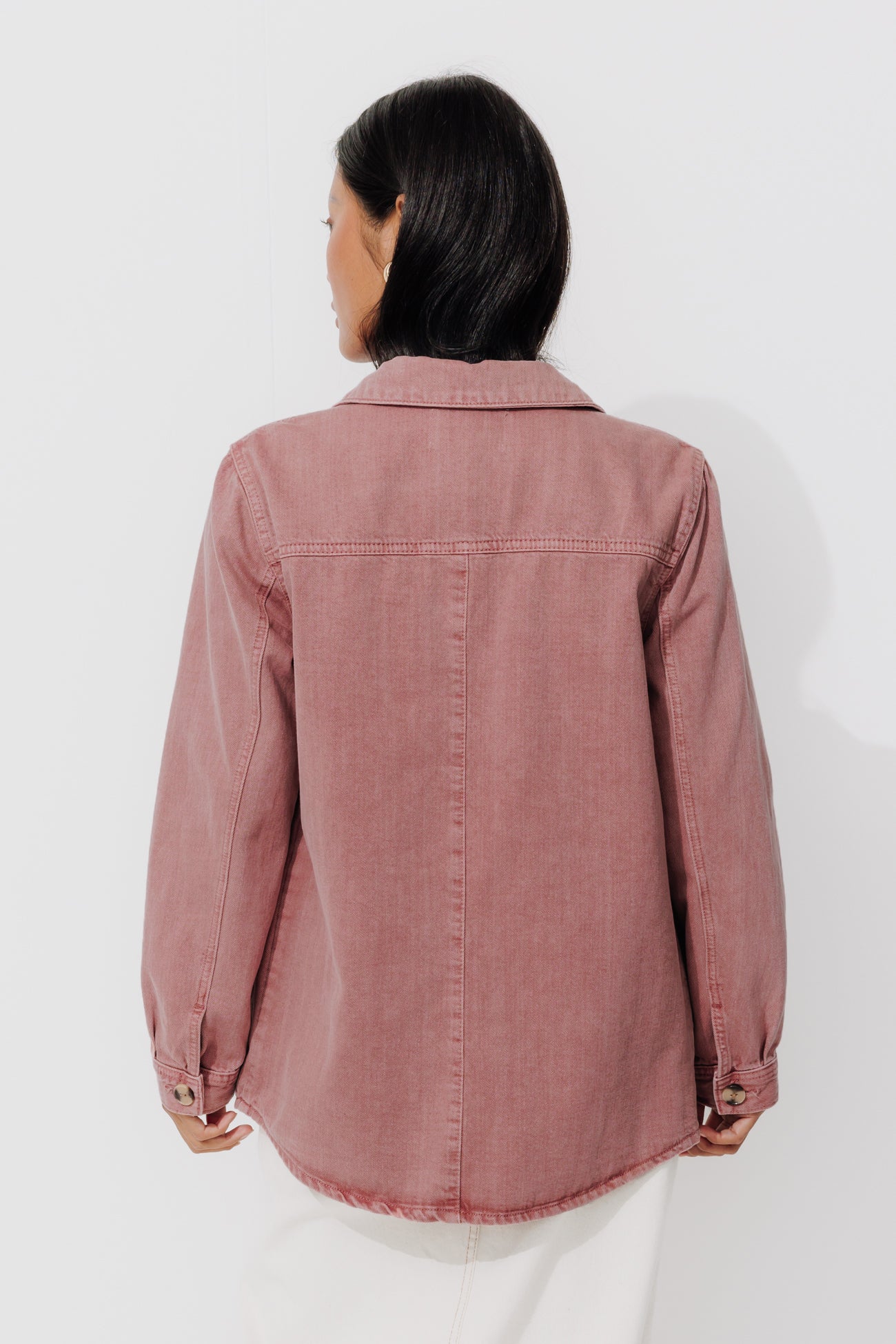 ALMA canvas overshirt - Chocolate