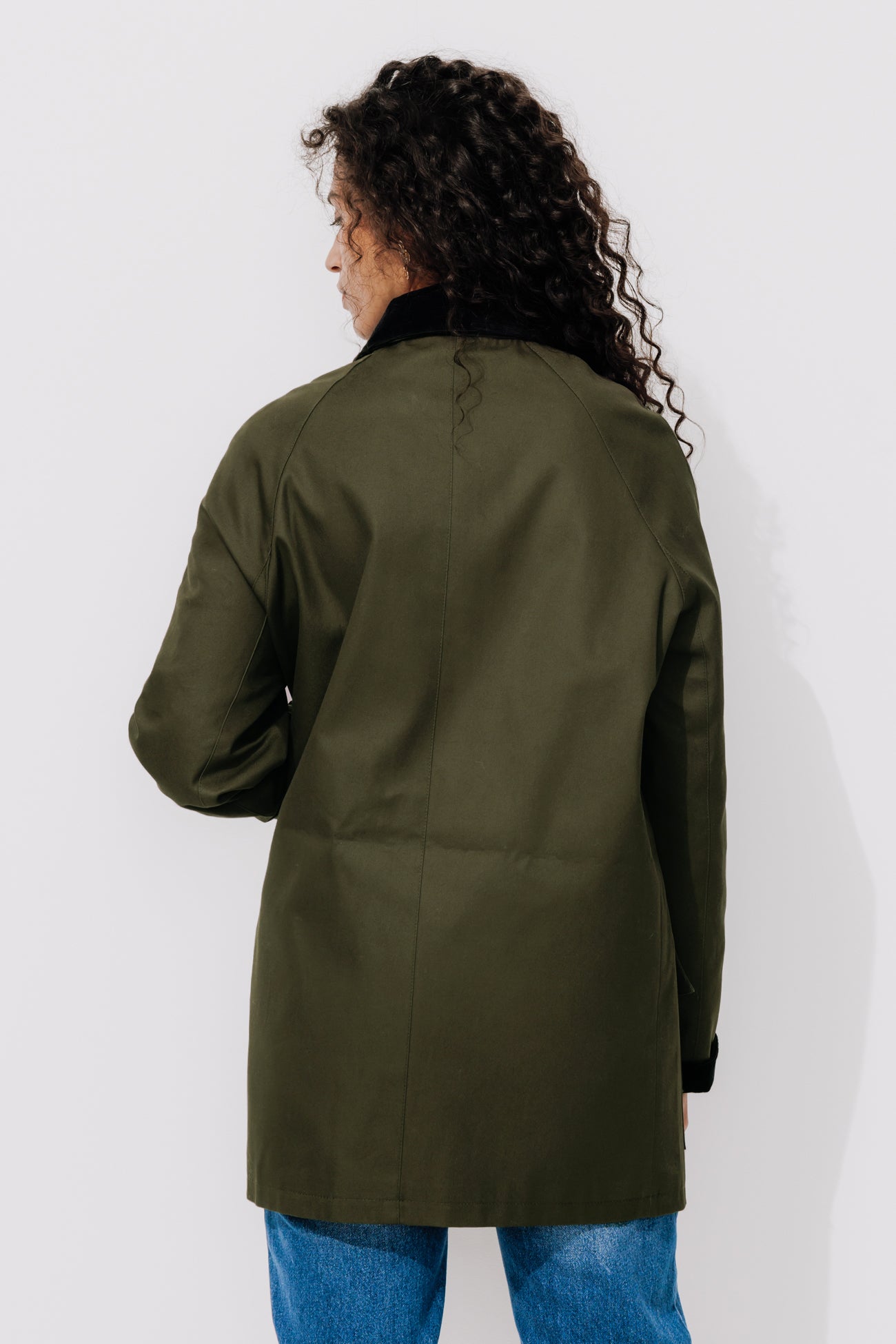 Straight canvas jacket - Khaki