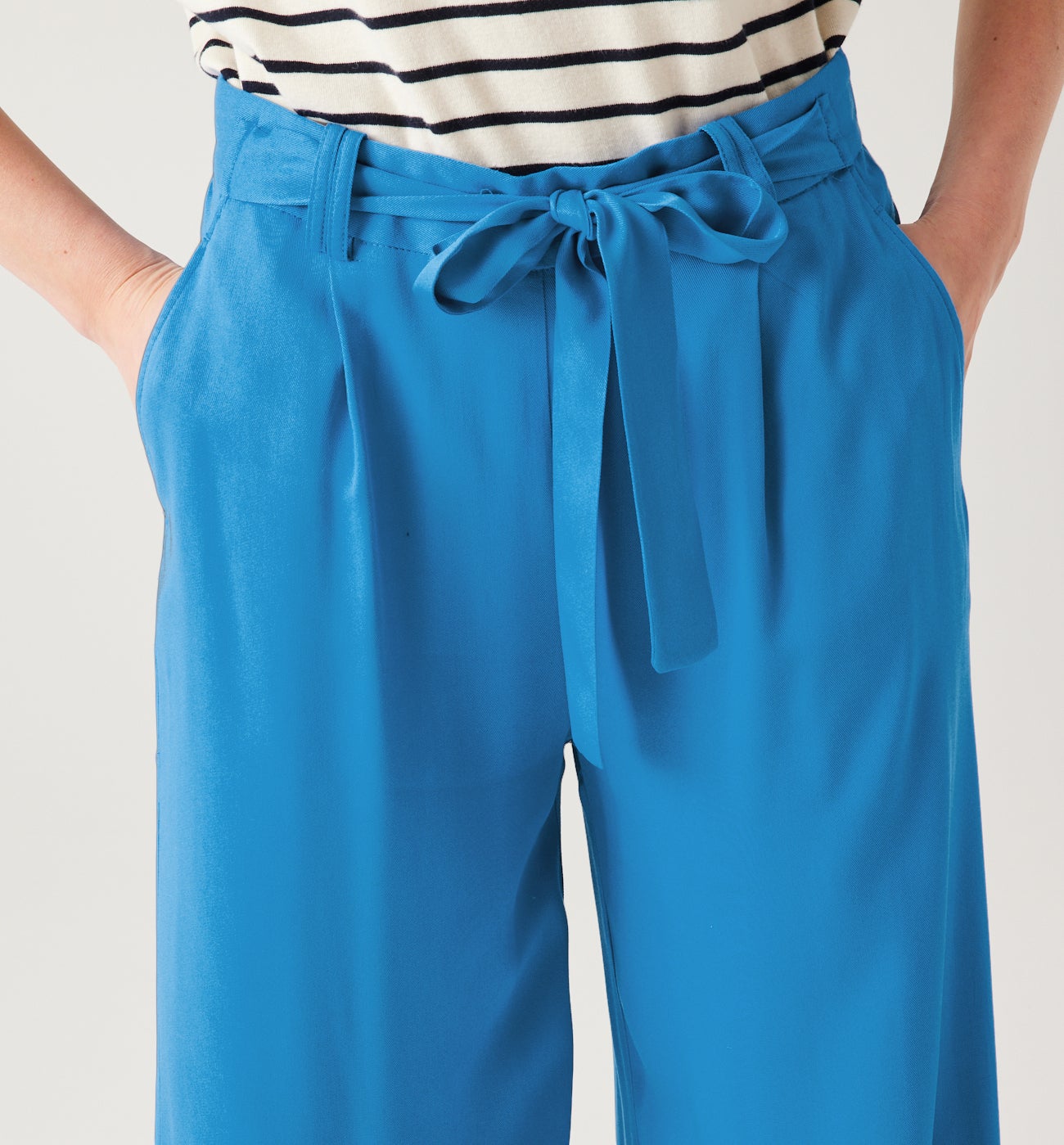High-waist wideleg trousers - Blue