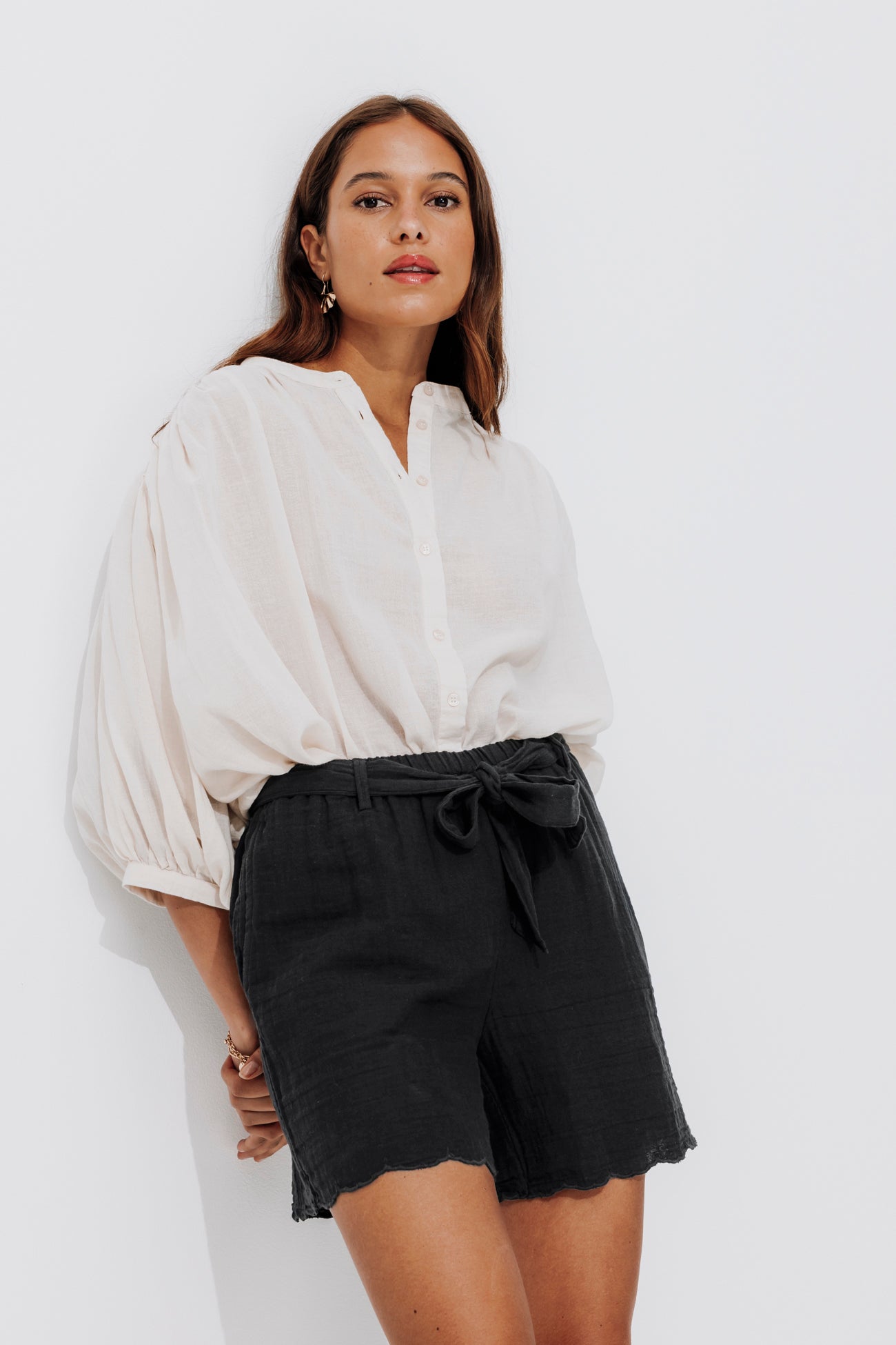 Cotton gauze shorts - Sienna