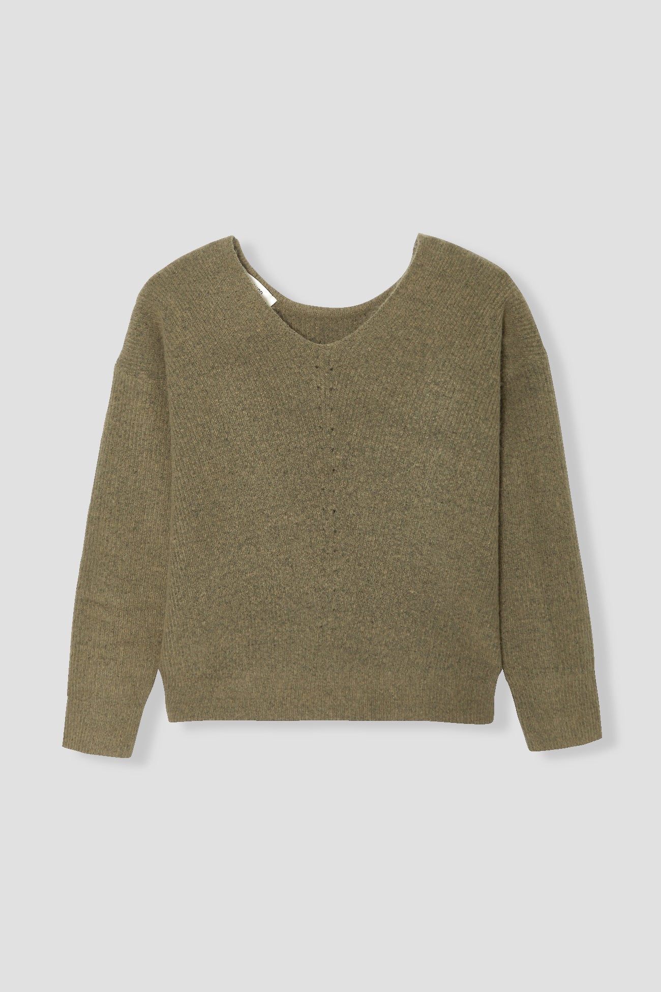 V-neck ribbed jumper - Grey