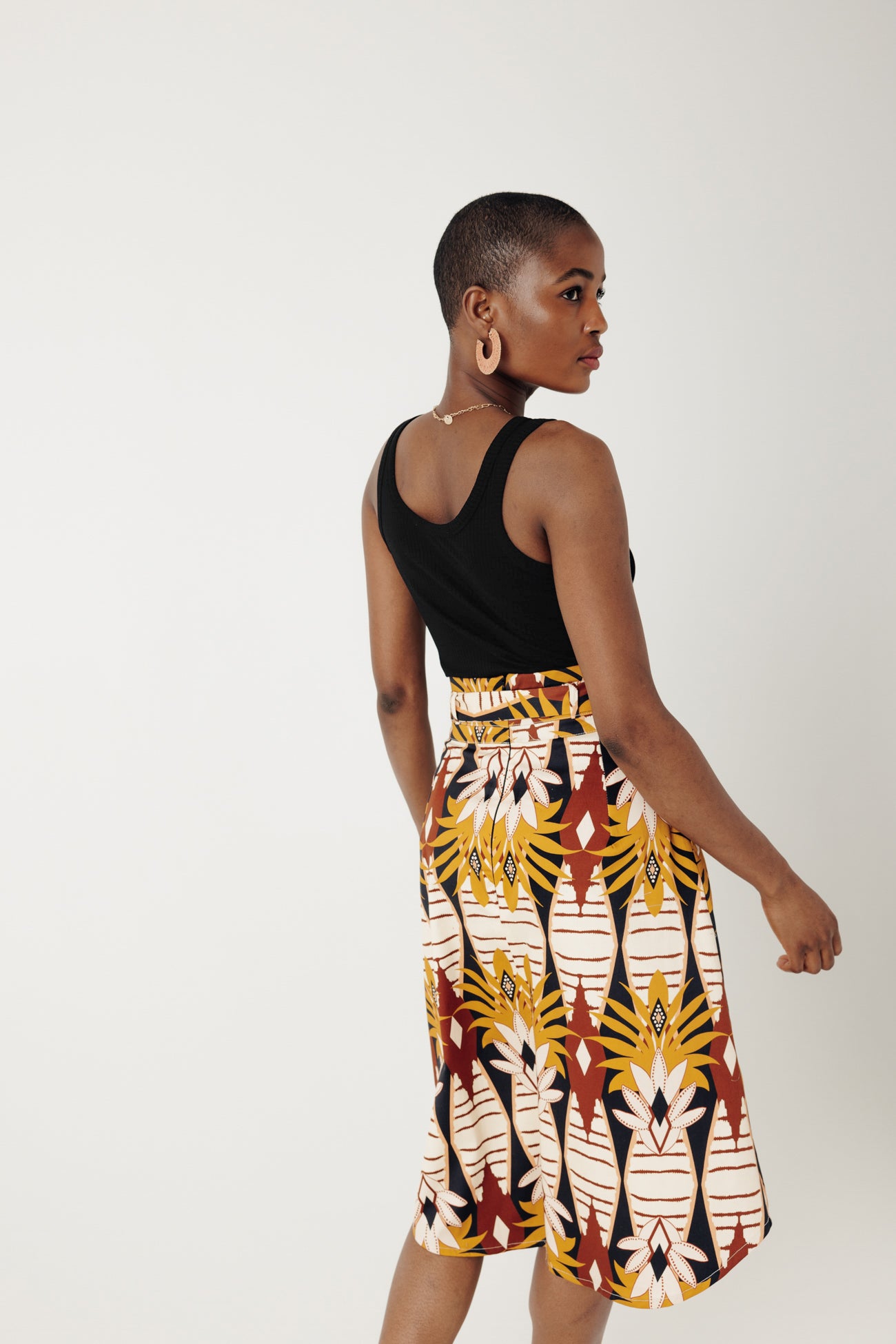 Ribbed sleeveless top - Ecru