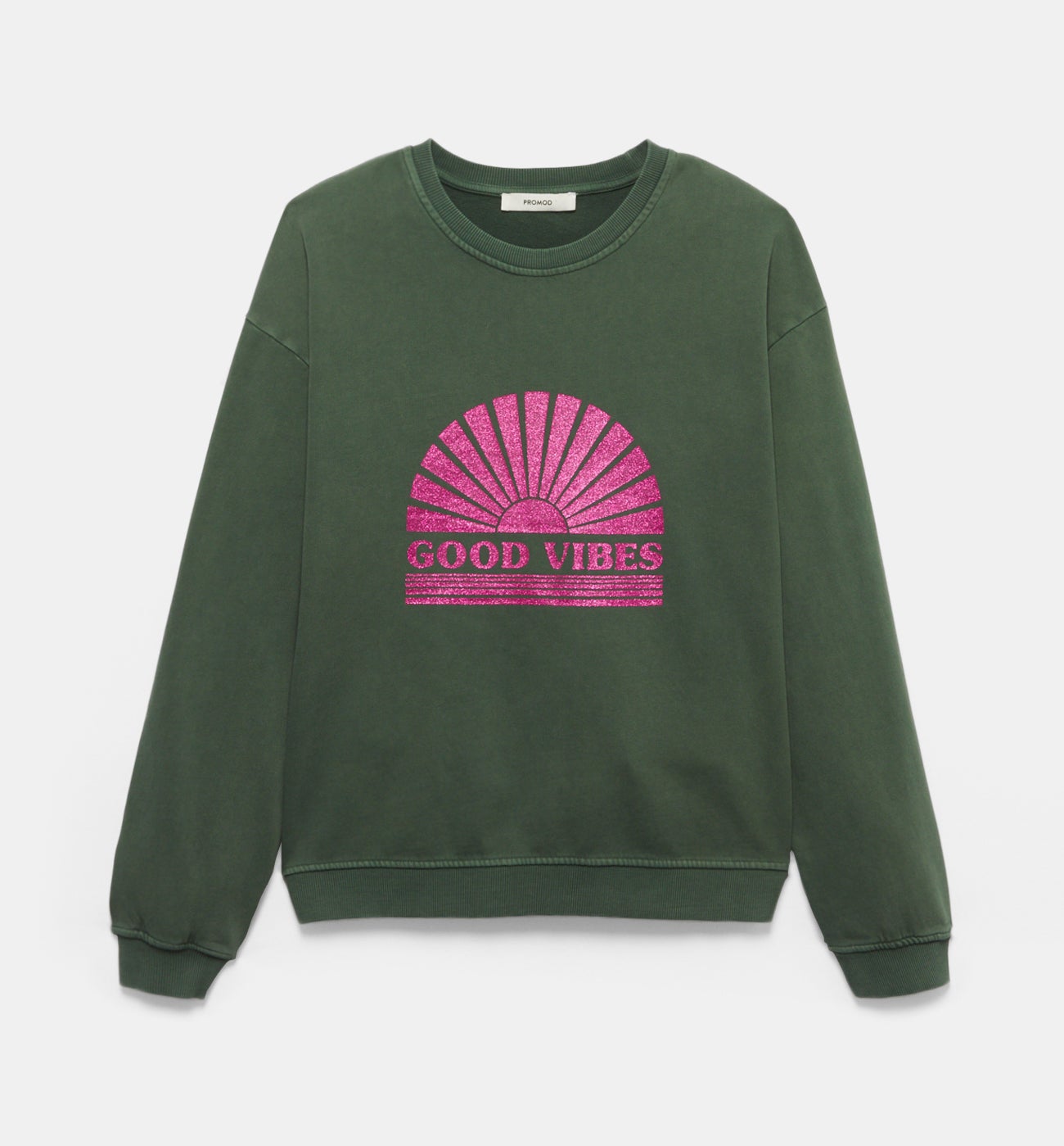 Slogan sweatshirt - Green print
