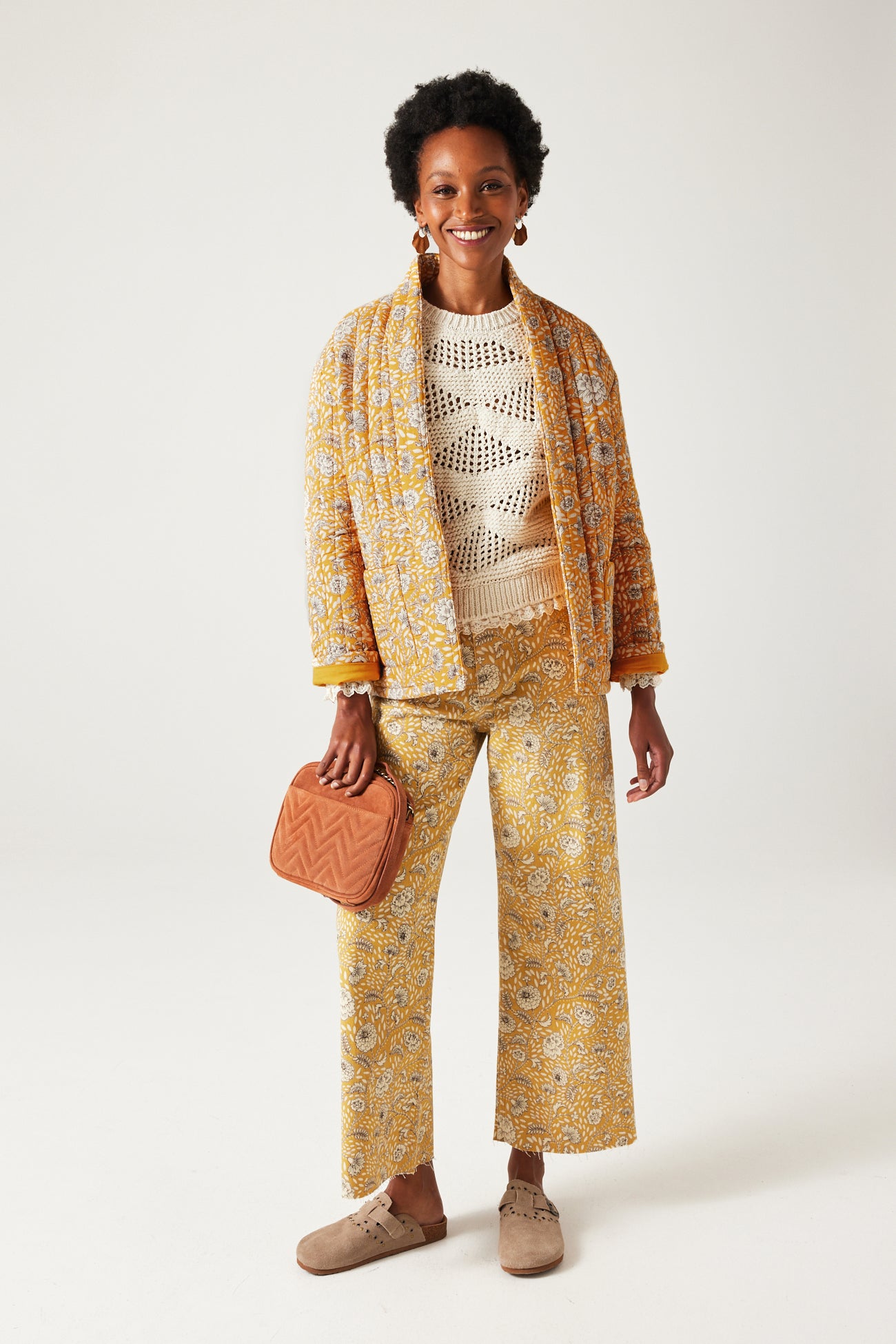 Padded fashion jacket - Blue print