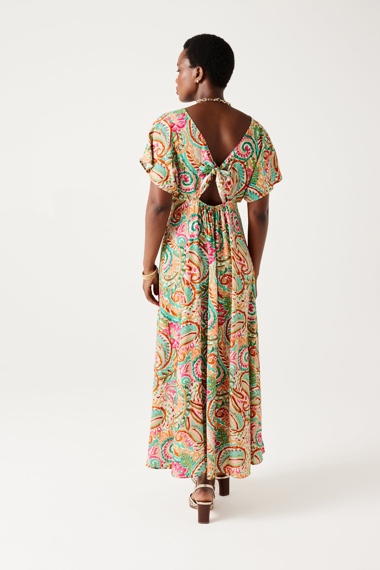 Ecodesign patterned dress - Multicolour print