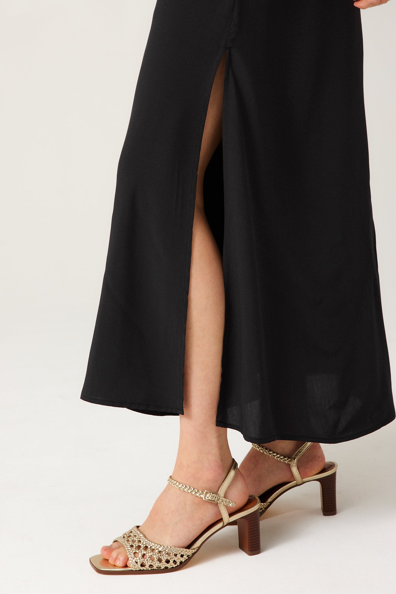 Long strappy dress - Pink print