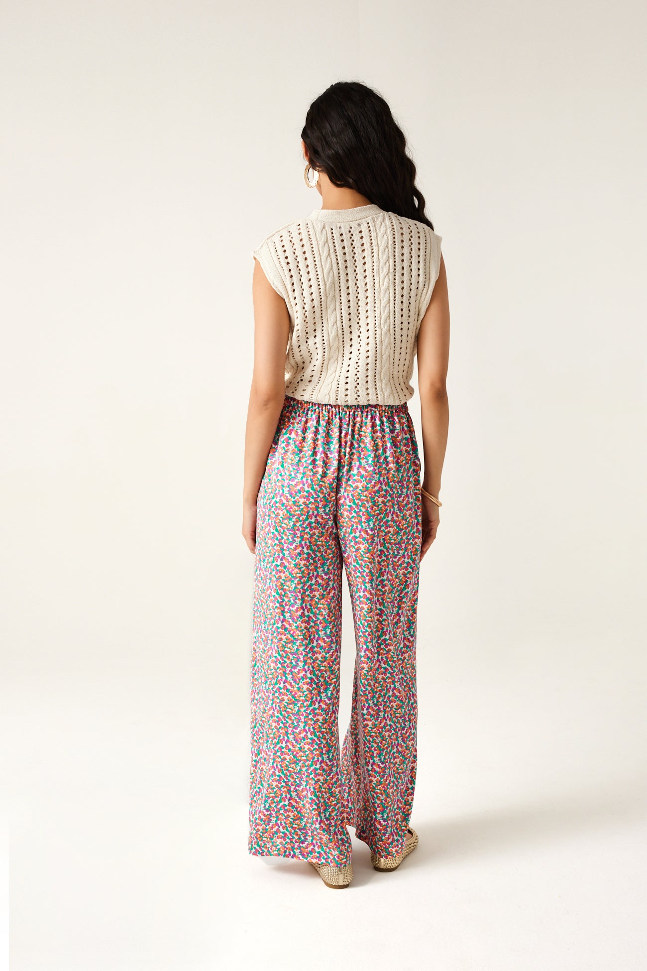 High-waist wideleg trousers - Blue