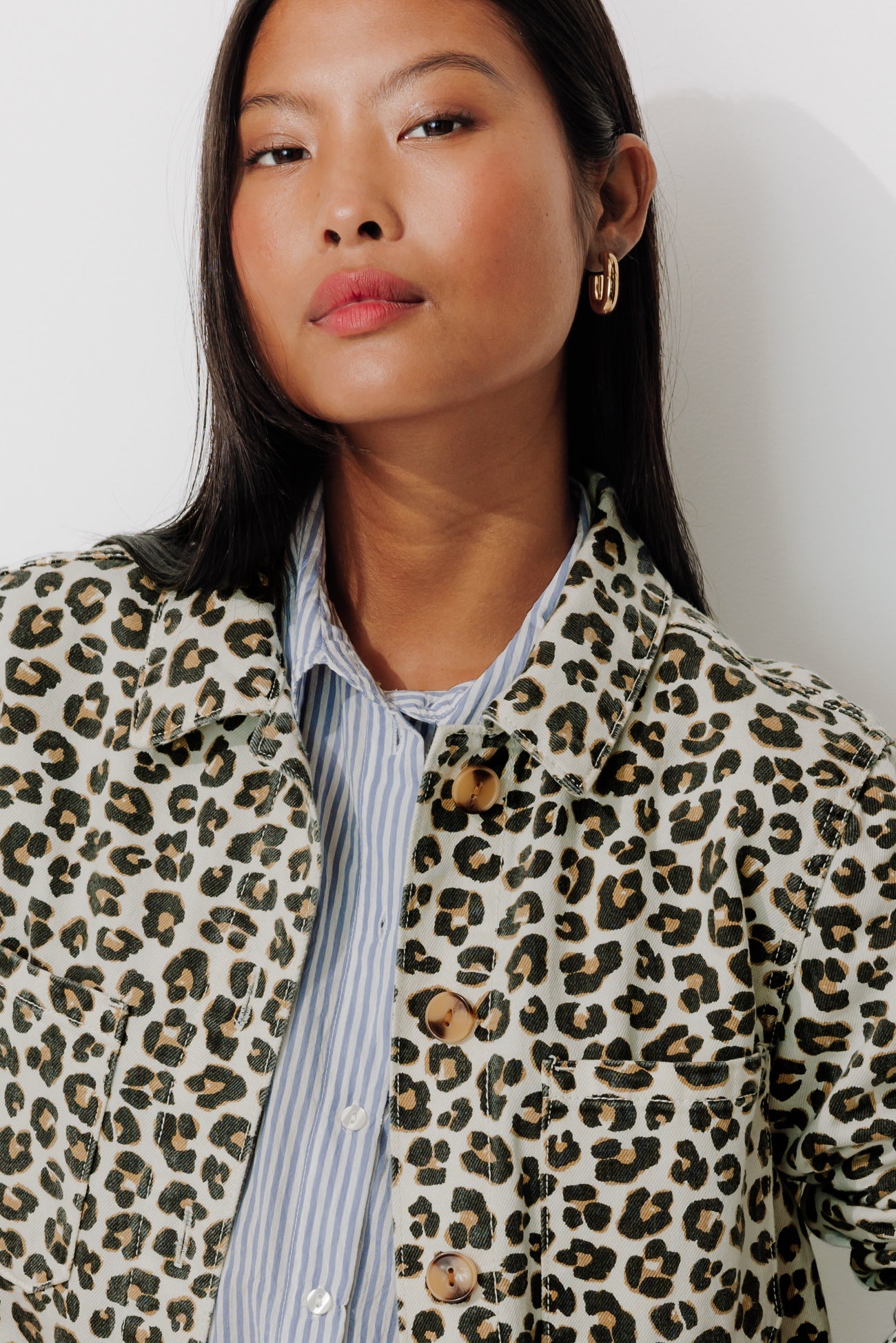 ALMA canvas overshirt - Chocolate