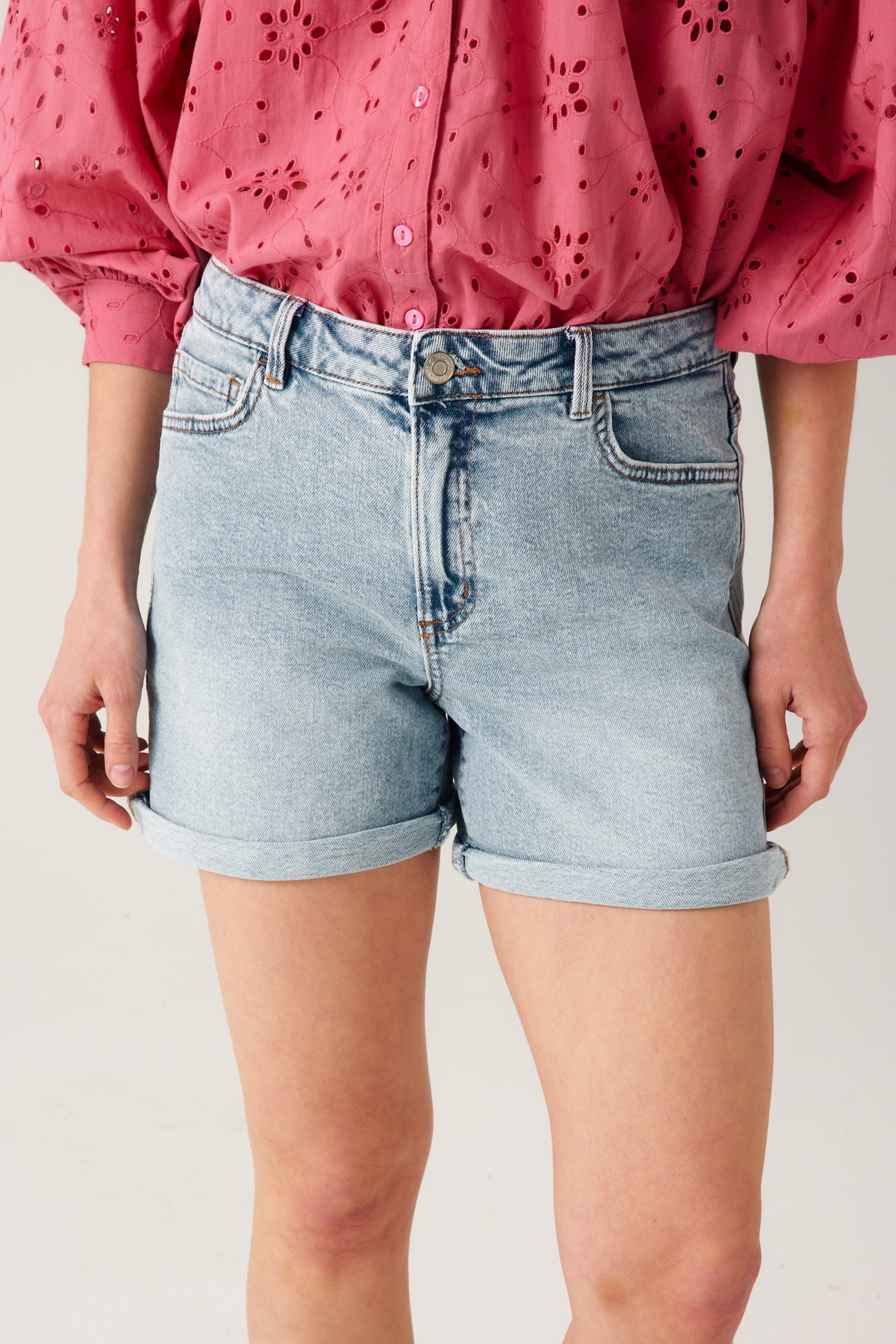 Denim shorts - White