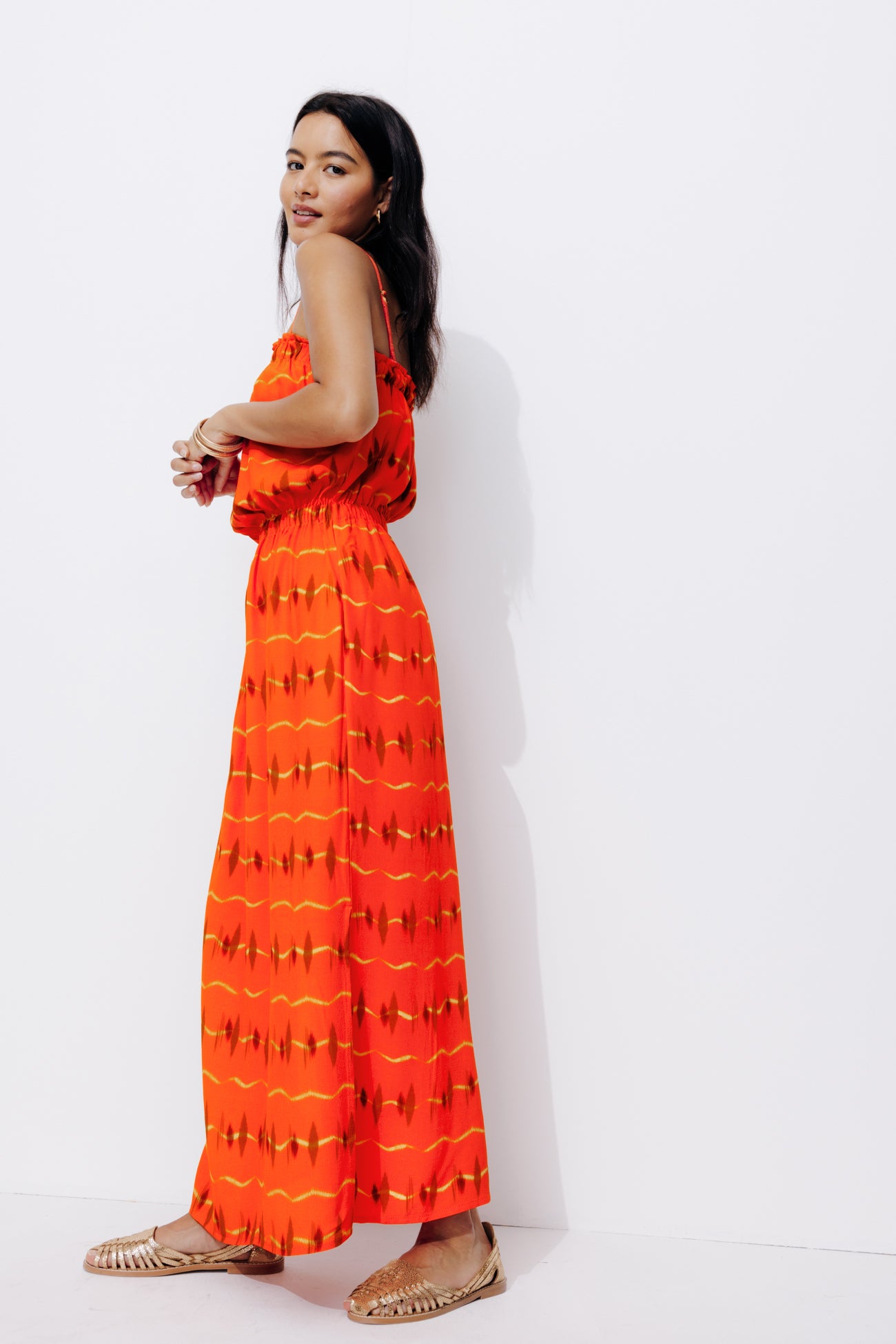 Strappy dress - Red print