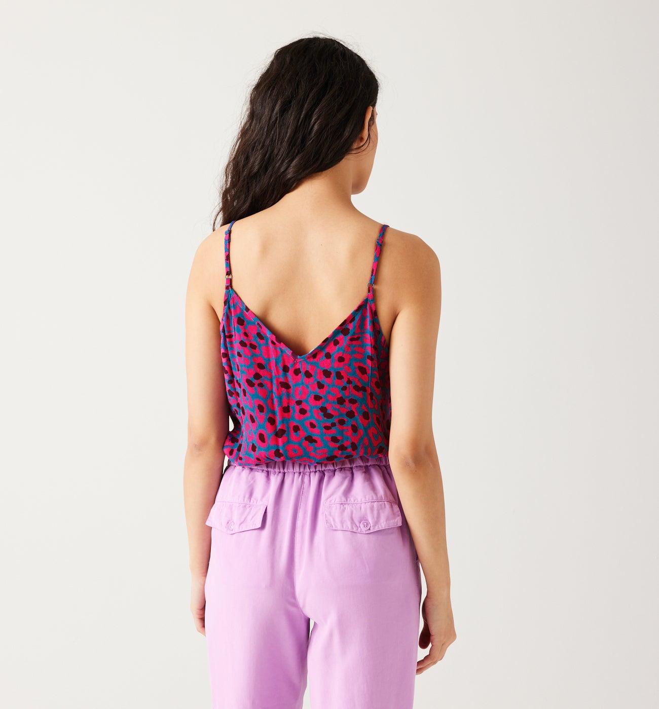 Patterned strappy top - Ecru