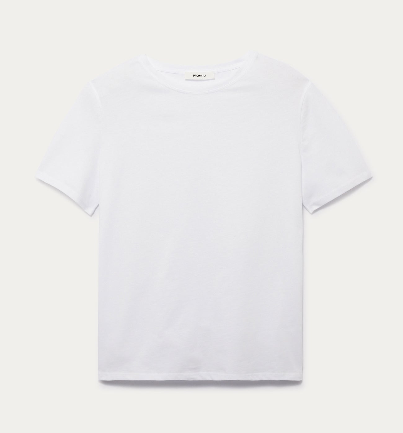 Plain short-sleeved top - White