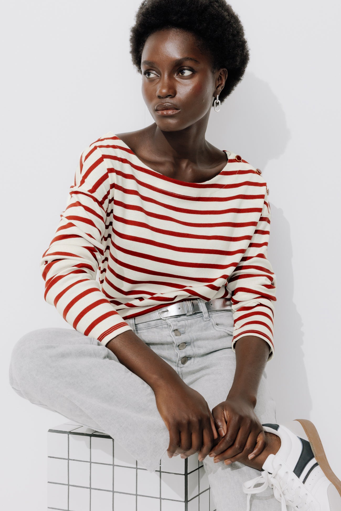 Sailor striped t-shirt - Sienna stripes