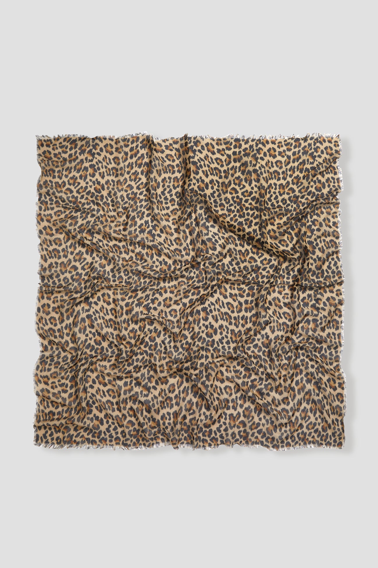 Leopard pattern scarf - Camel print