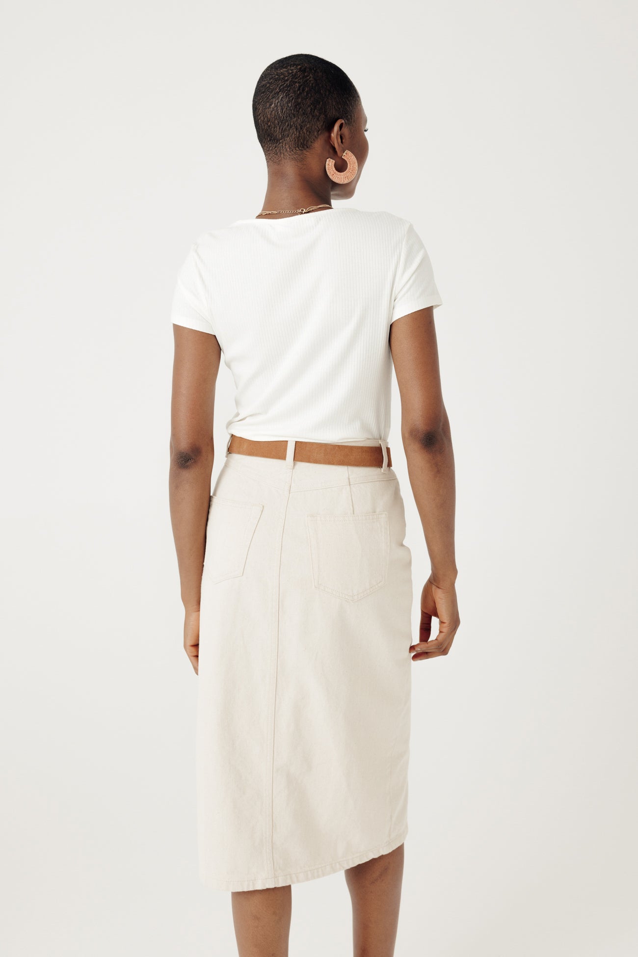 Ribbed t-shirt - Black