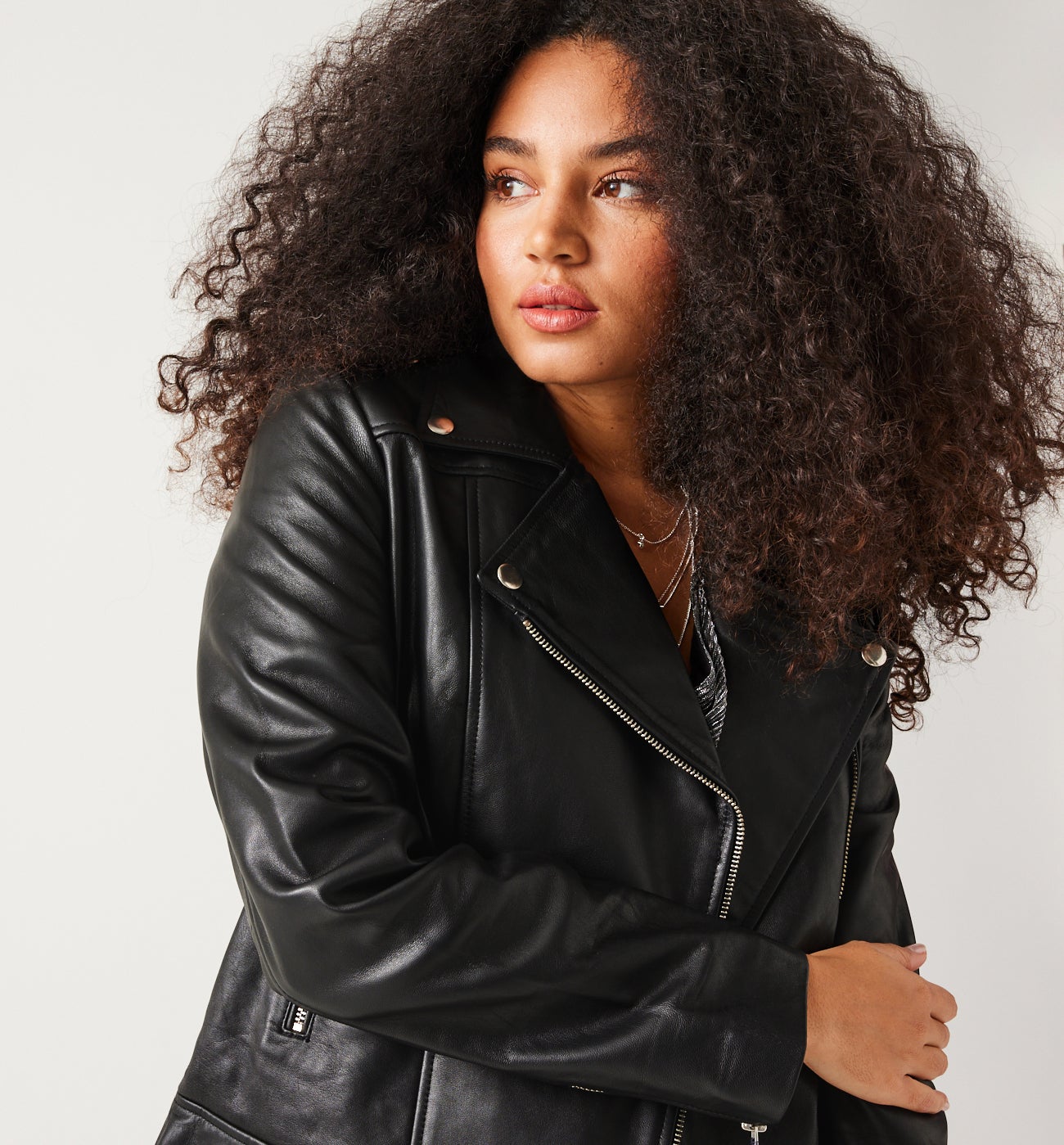 Leather casual jacket - Black