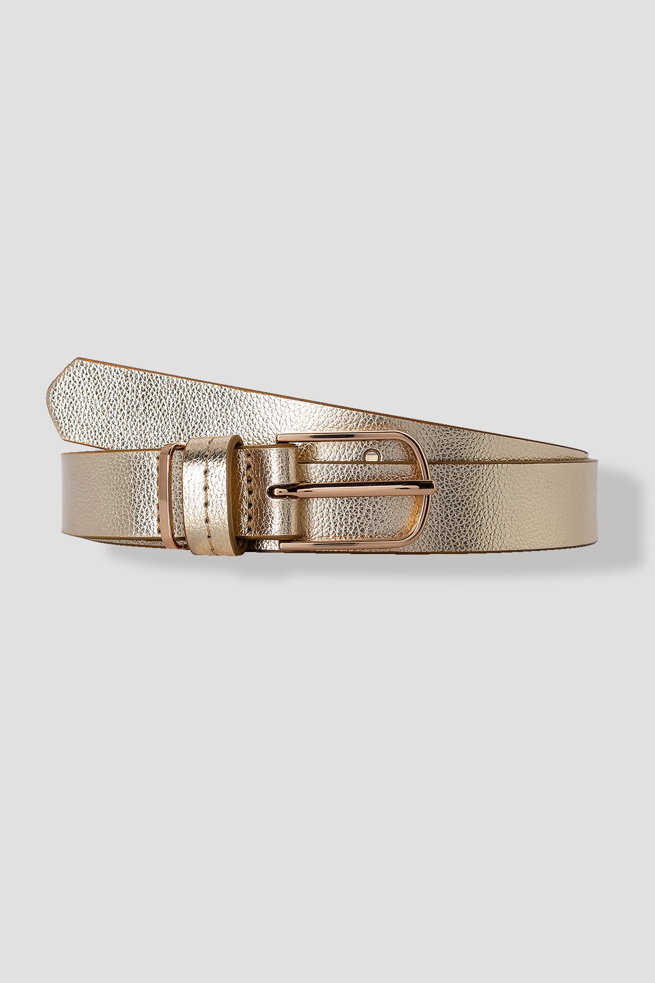 Faux leather glitzy belt - Gold