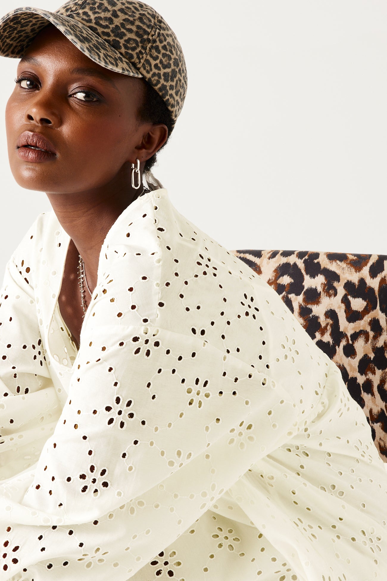 Broderie anglaise dress - Black