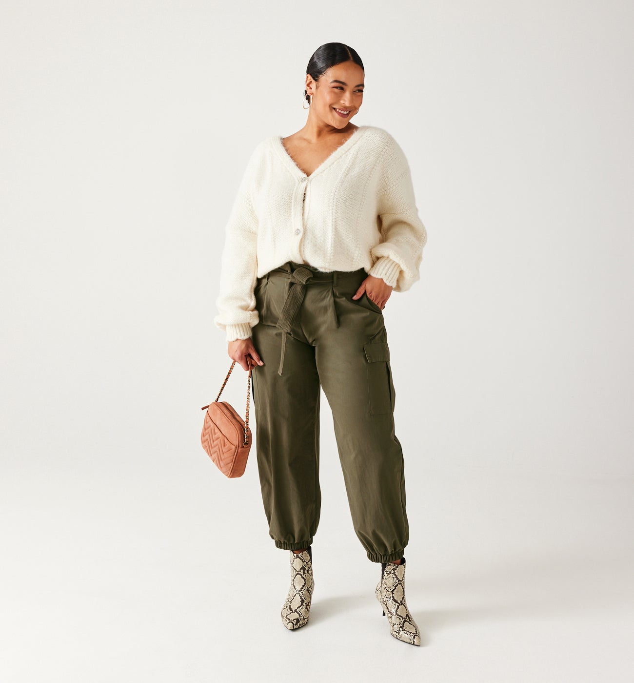 Plain cargo trousers - Dark blue