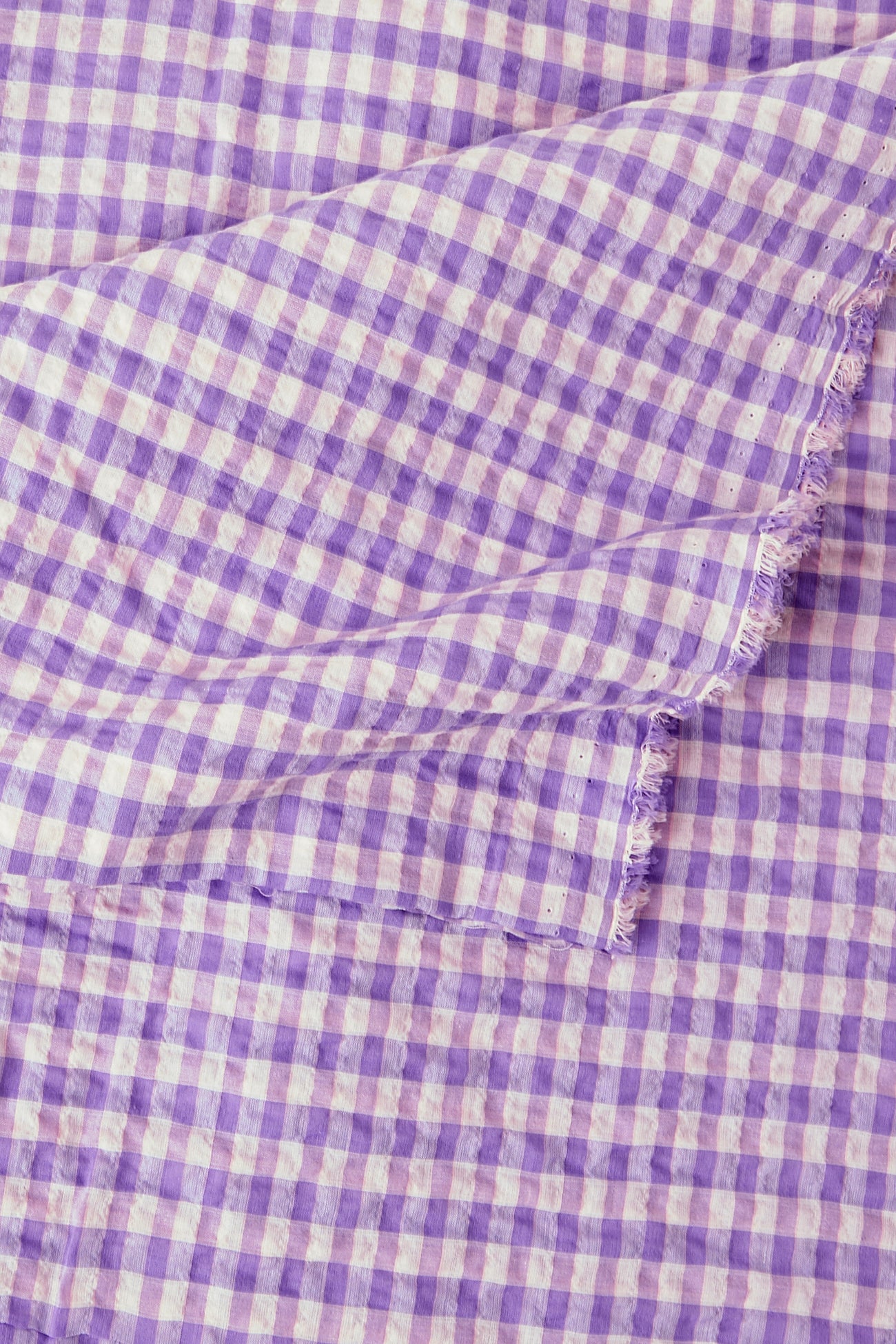 3m cotton-polyester fabric cut - Lilac checks