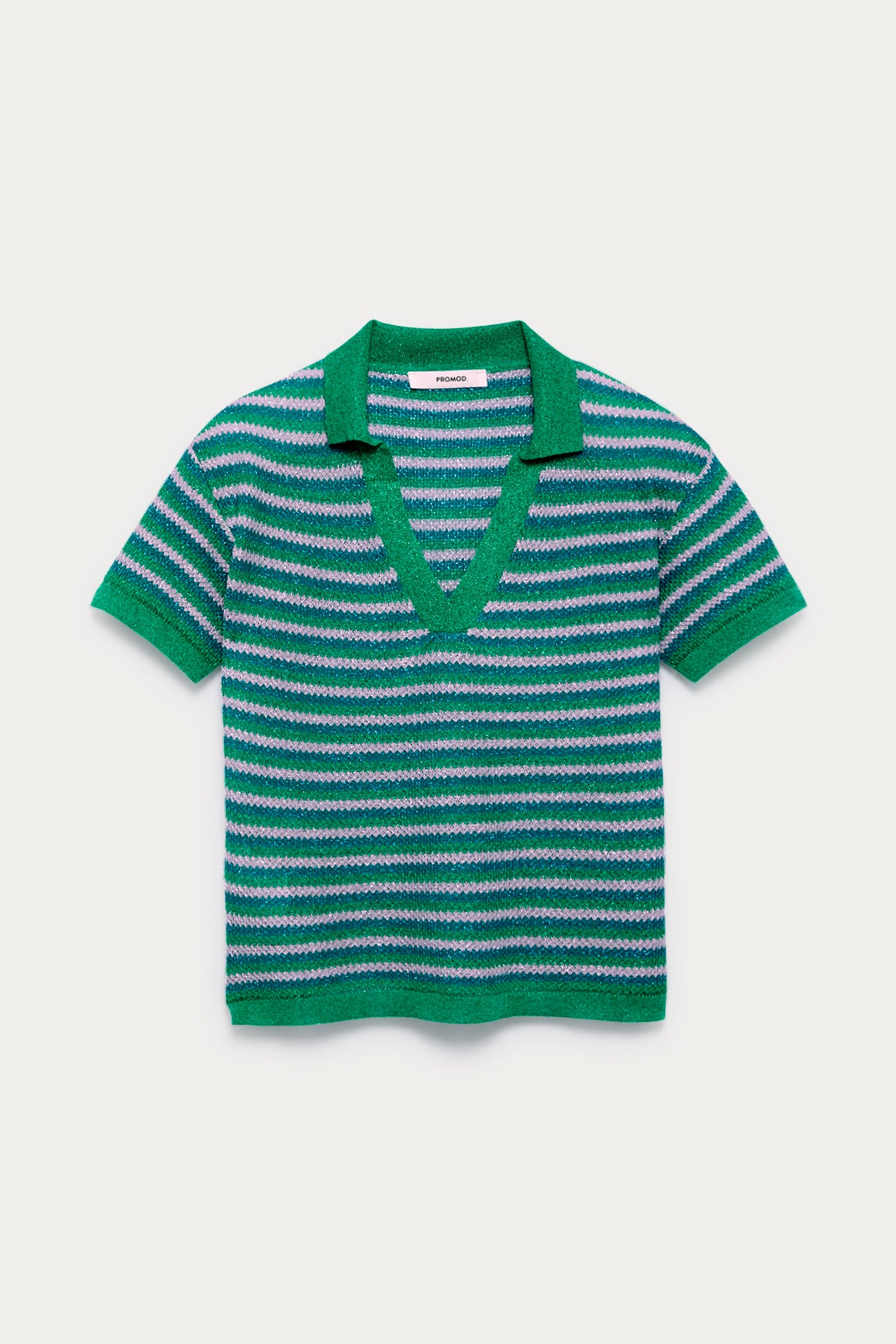 Glitzy polo shirt jumper - Green print