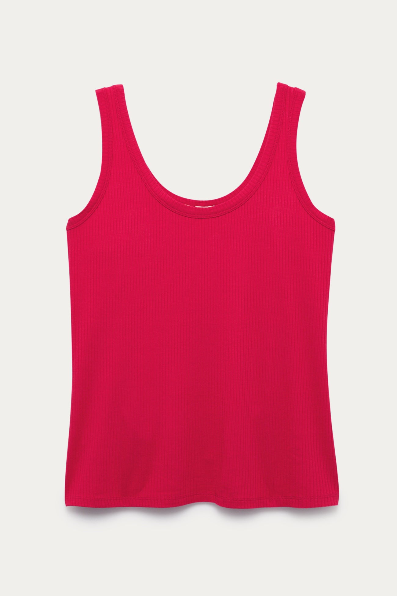 Ribbed sleeveless top - Ecru