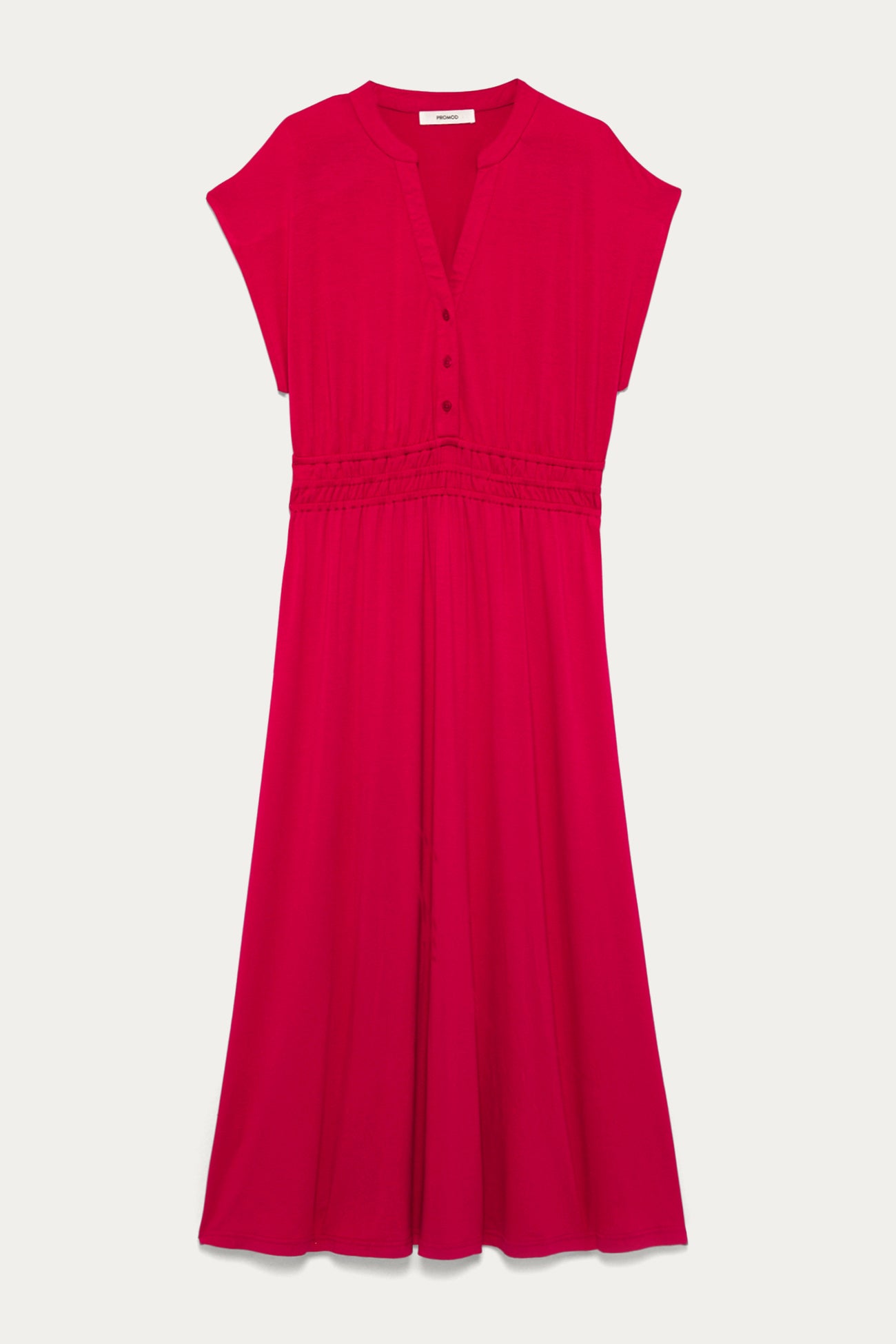 Mid-length jersey dress - Cognac