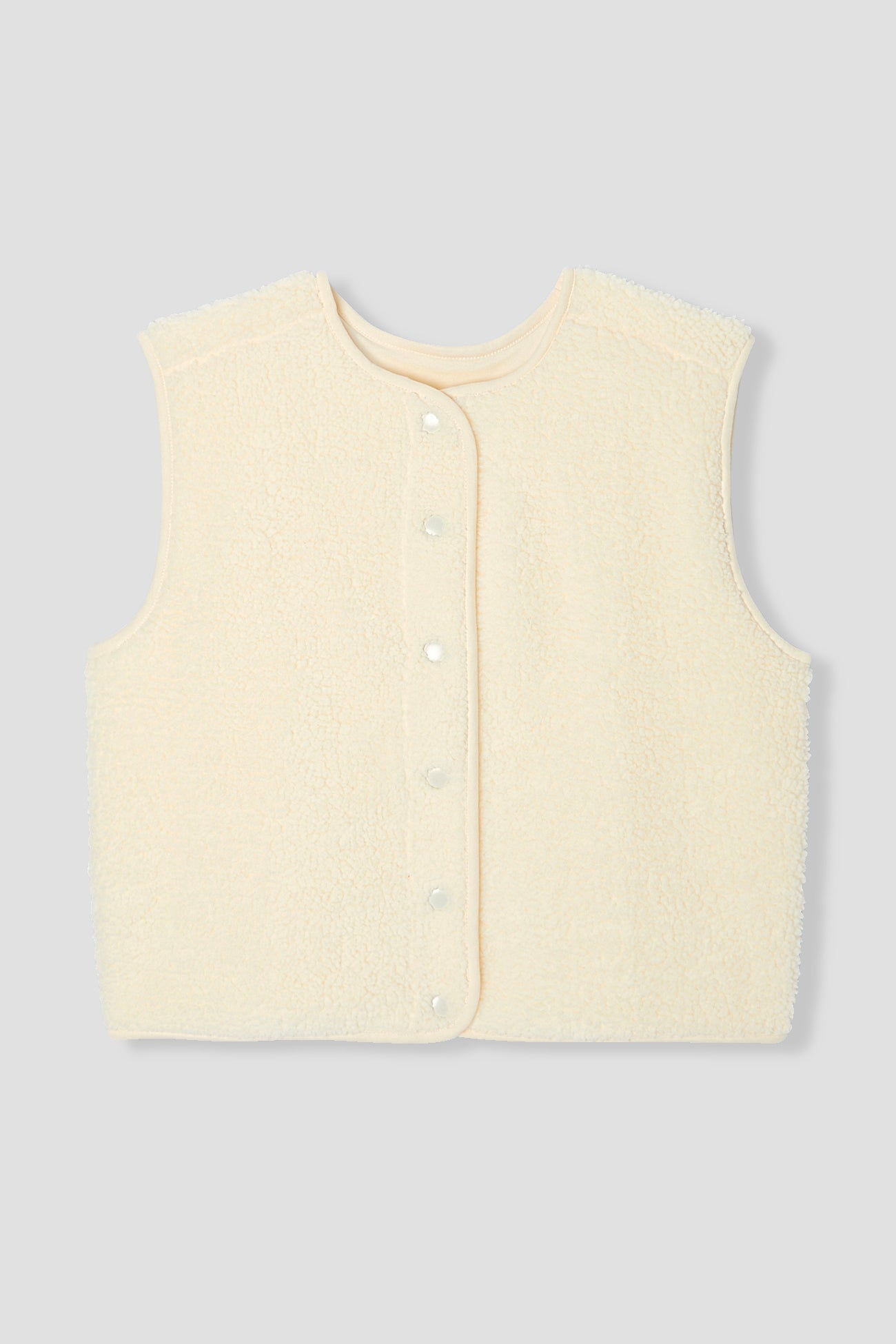 Reversible sleeveless jacket - Beige